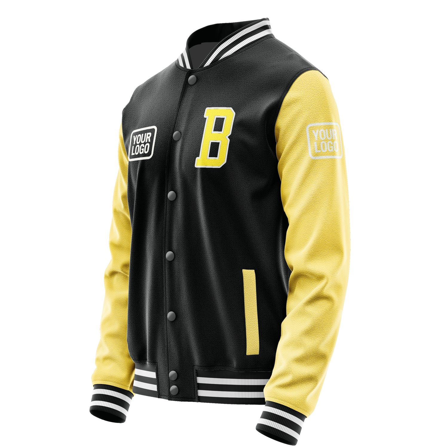 Maßgeschneidertes Schwarz Blassgelb Jacke JA171726171818262618