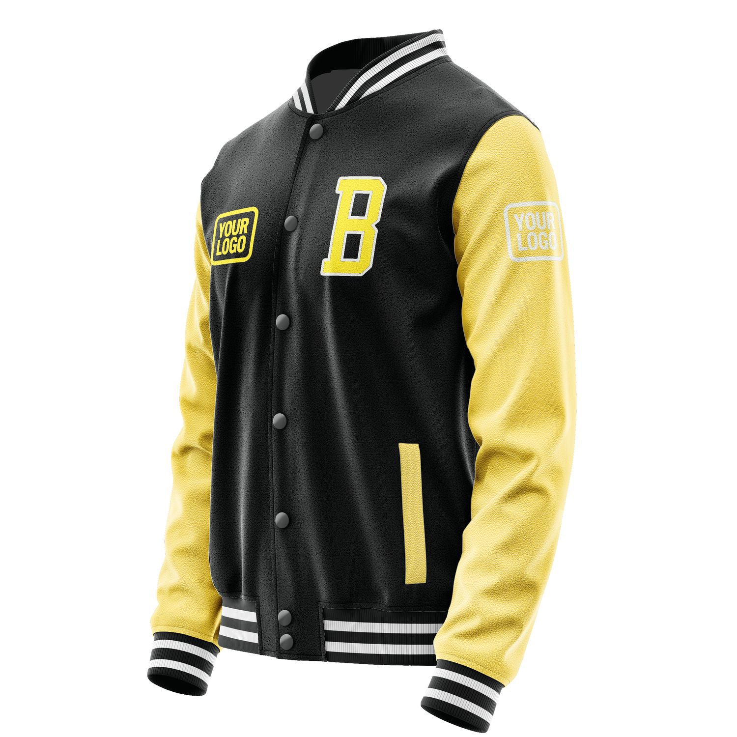 Maßgeschneidertes Schwarz Blassgelb Jacke JA171726171818262618