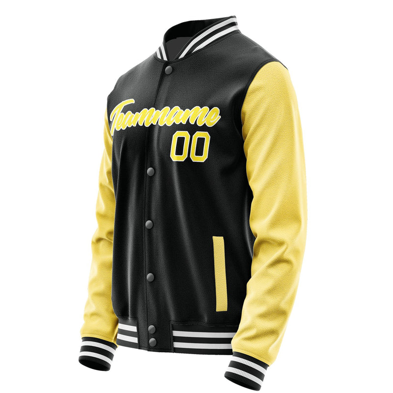 Maßgeschneidertes Schwarz Blassgelb Jacke Ja1717261718B21826