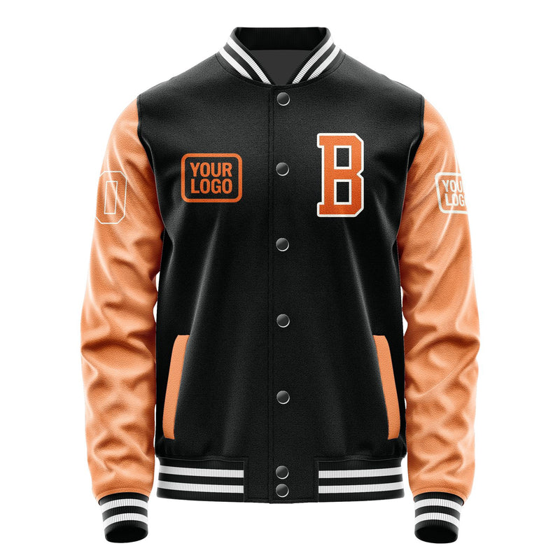 Maßgeschneidertes Schwarz Orange Jacke JA171728171818282818
