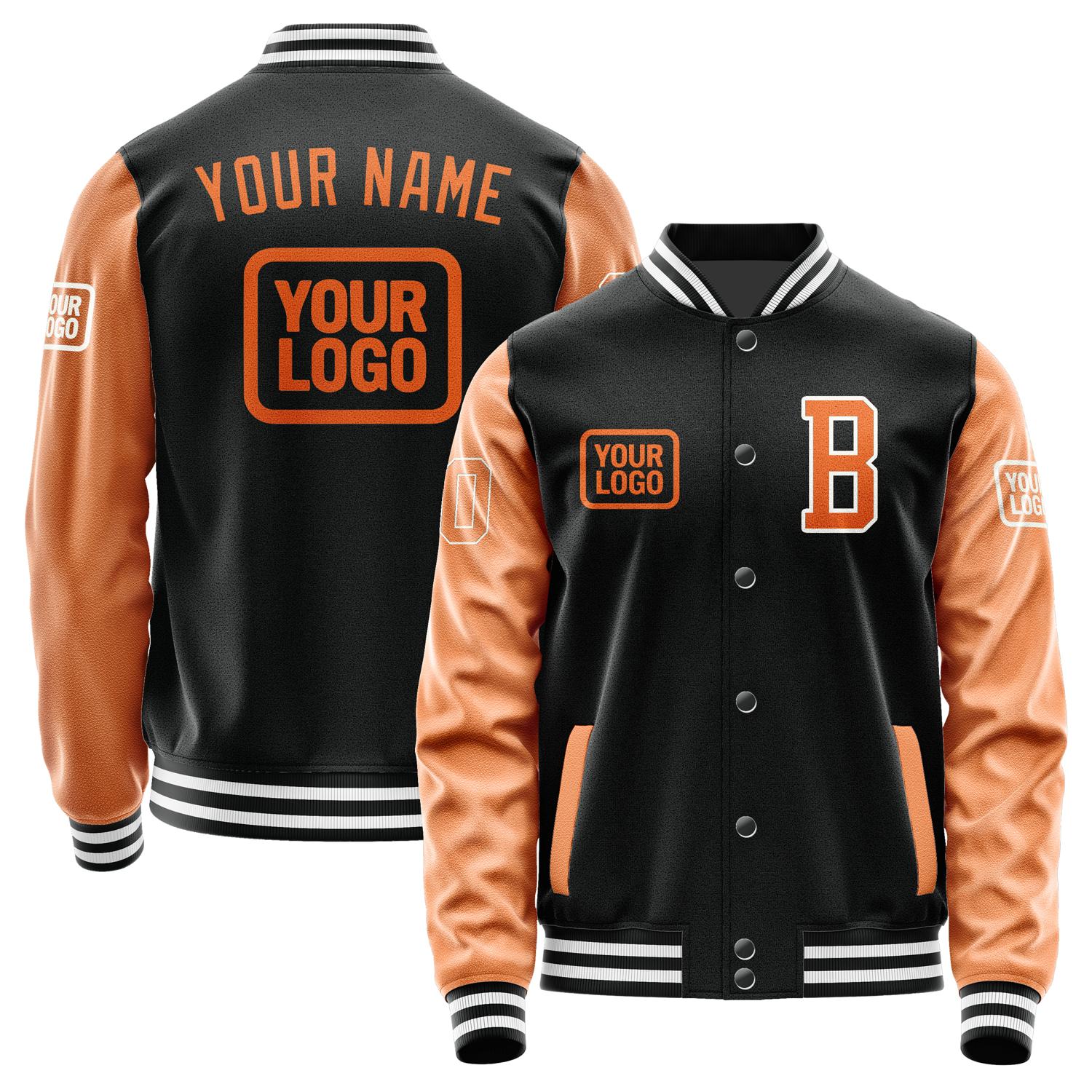 Maßgeschneidertes Schwarz Orange Jacke JA171728171818282818