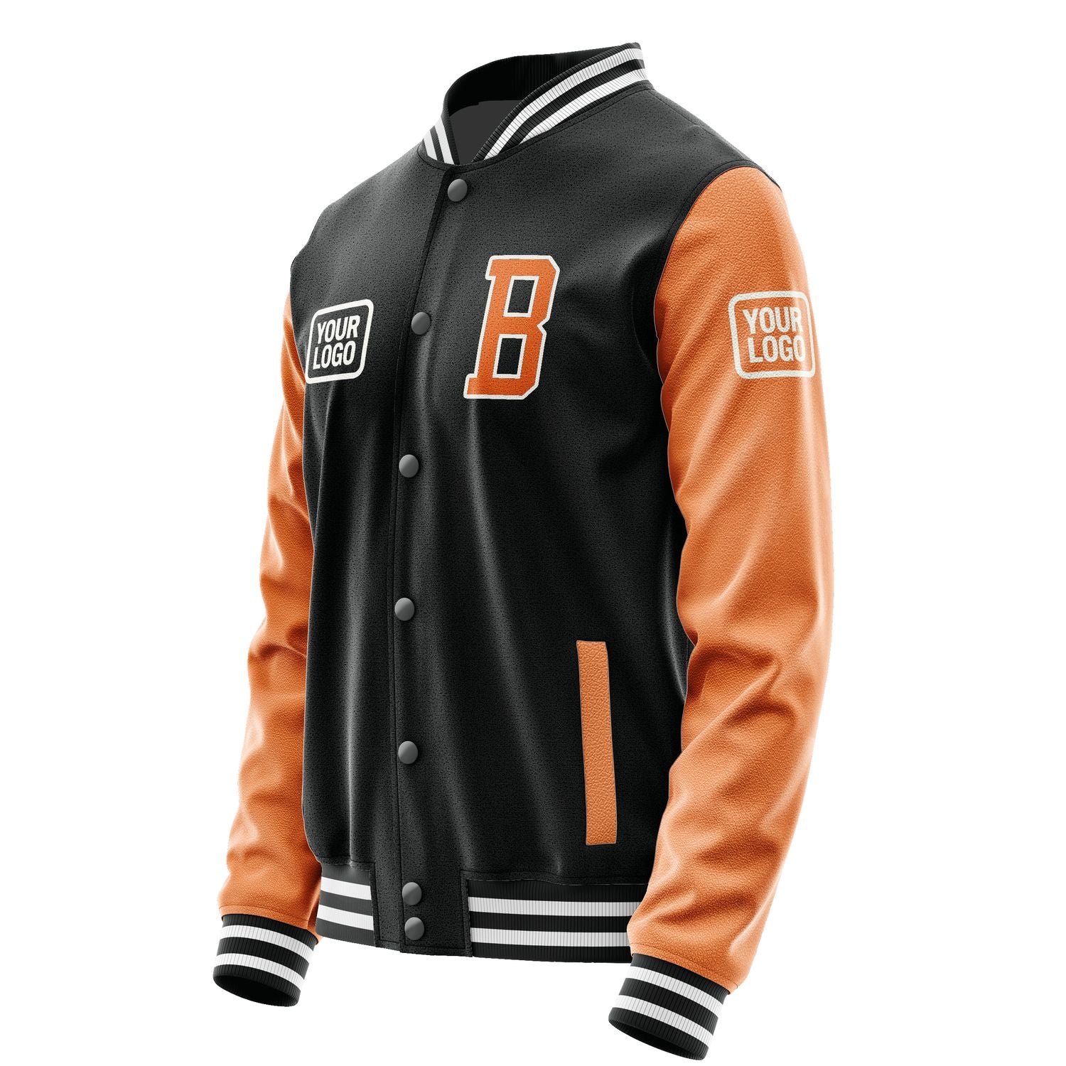 Maßgeschneidertes Schwarz Orange Jacke JA171728171818282818