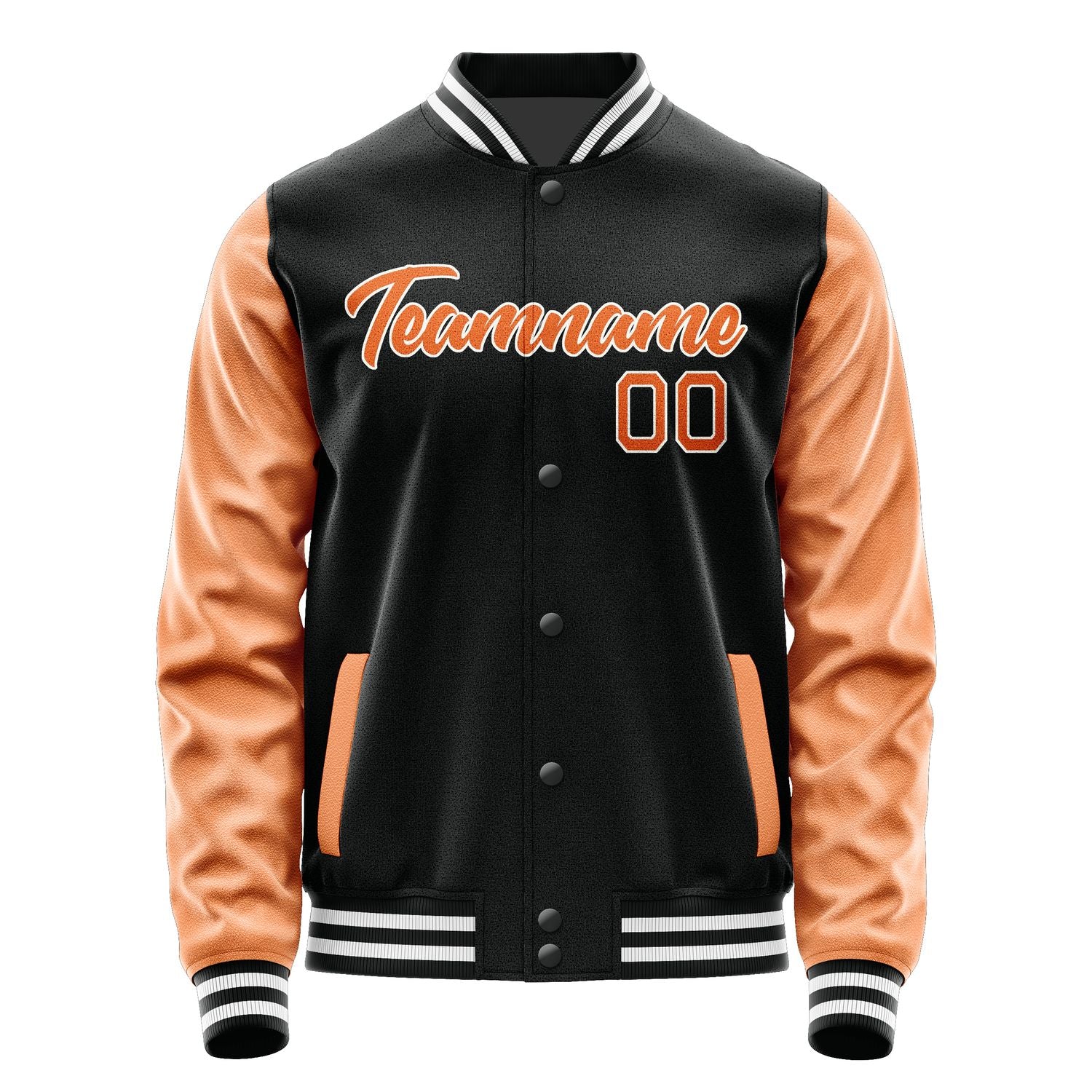 Maßgeschneidertes Schwarz Orange Jacke Ja1717281718B21828