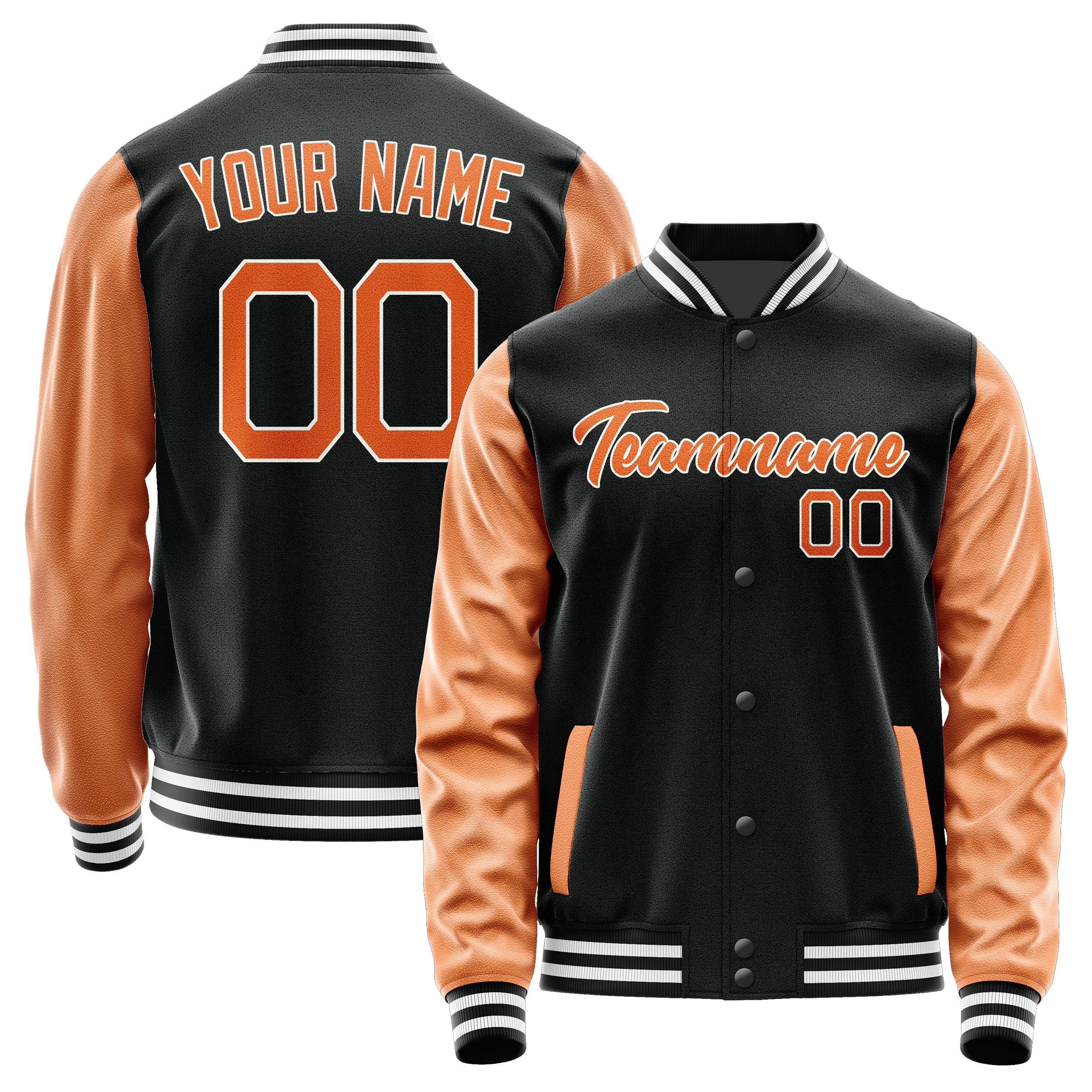 Maßgeschneidertes Schwarz Orange Jacke Ja1717281718B21828