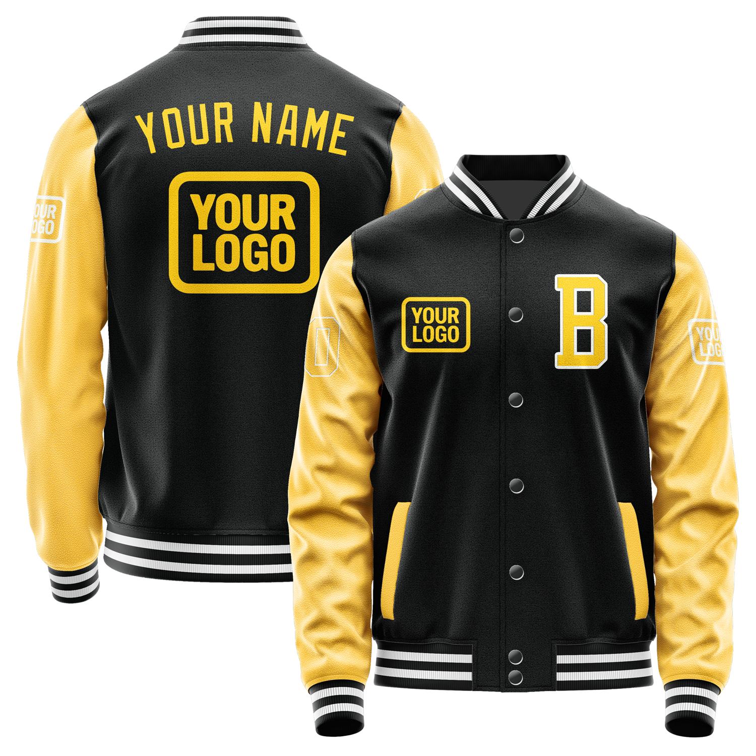 Maßgeschneidertes Schwarz Gold Jacke JA171730171818303018