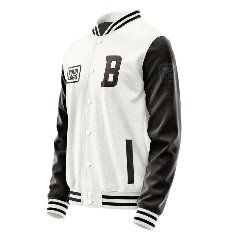 Maßgeschneidertes Weiß Braun Jacke JA181801181717010117