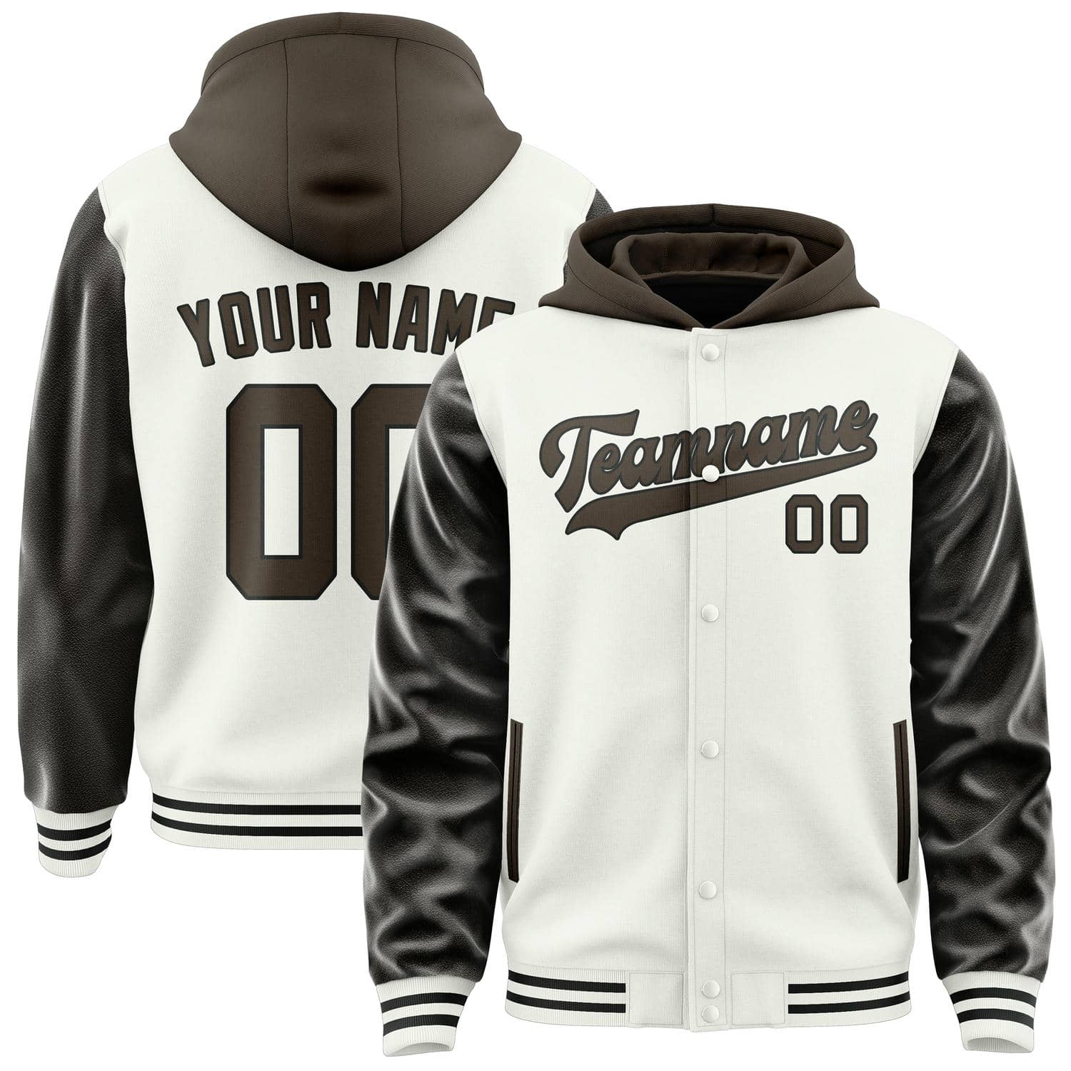 Maßgeschneidertes Weiß Braun Jacke JA181801181717010117