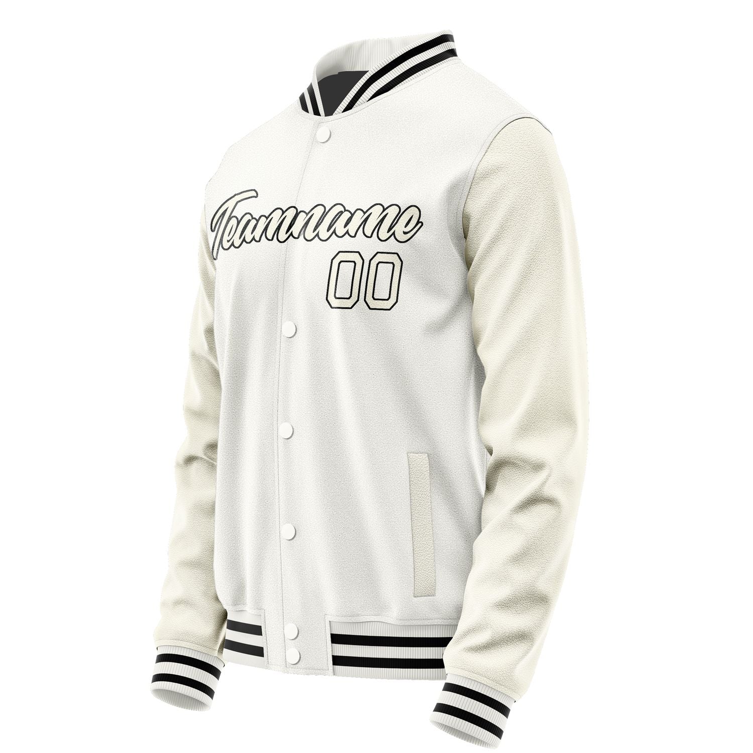 Maßgeschneidertes Weiß Beige Jacke Ja1818031817B21703
