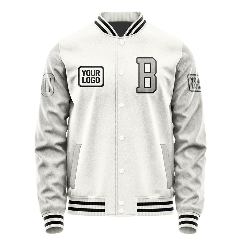 Maßgeschneidertes Weiß Grau Jacke JA181804181717040417