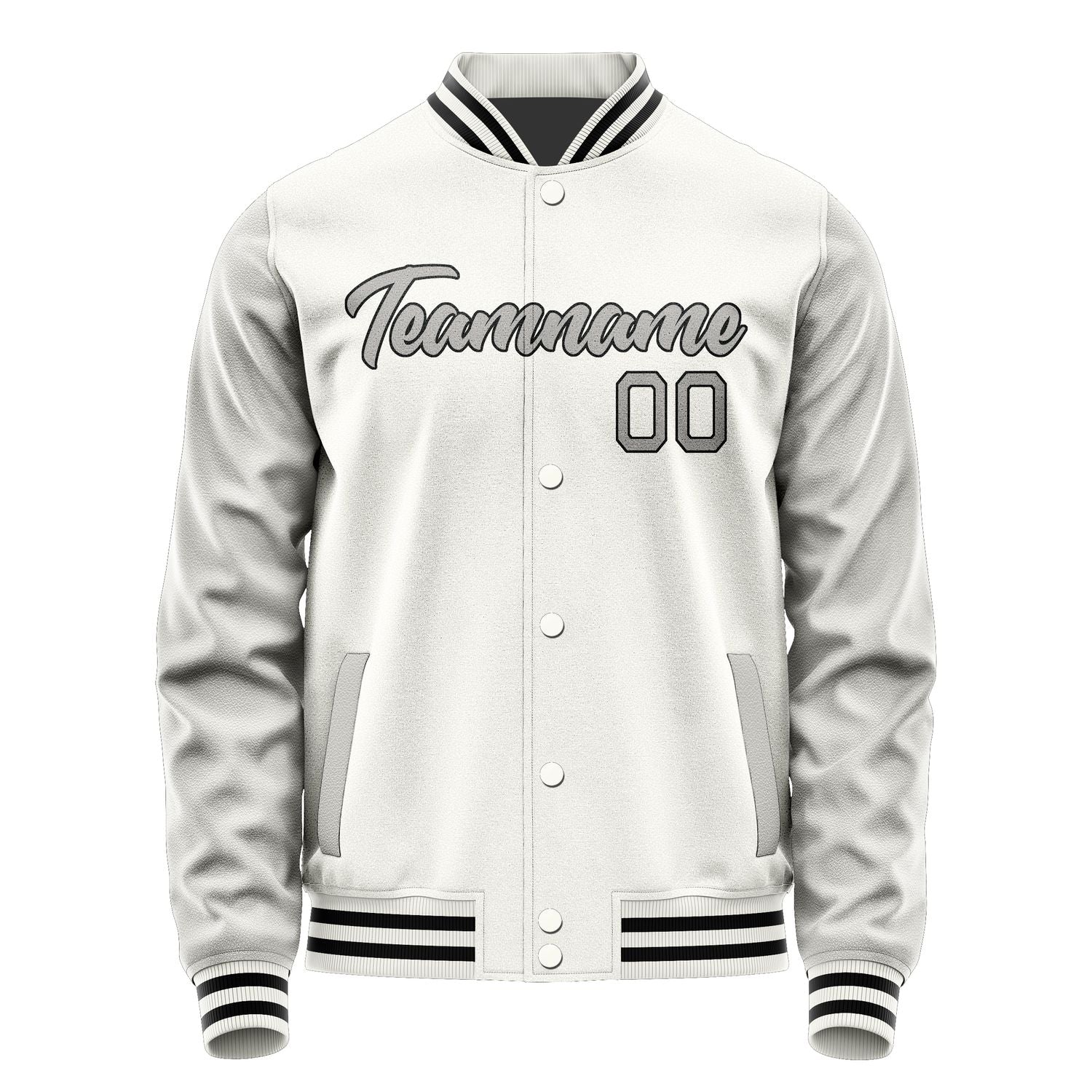 Maßgeschneidertes Weiß Grau Jacke Ja1818041817B21704
