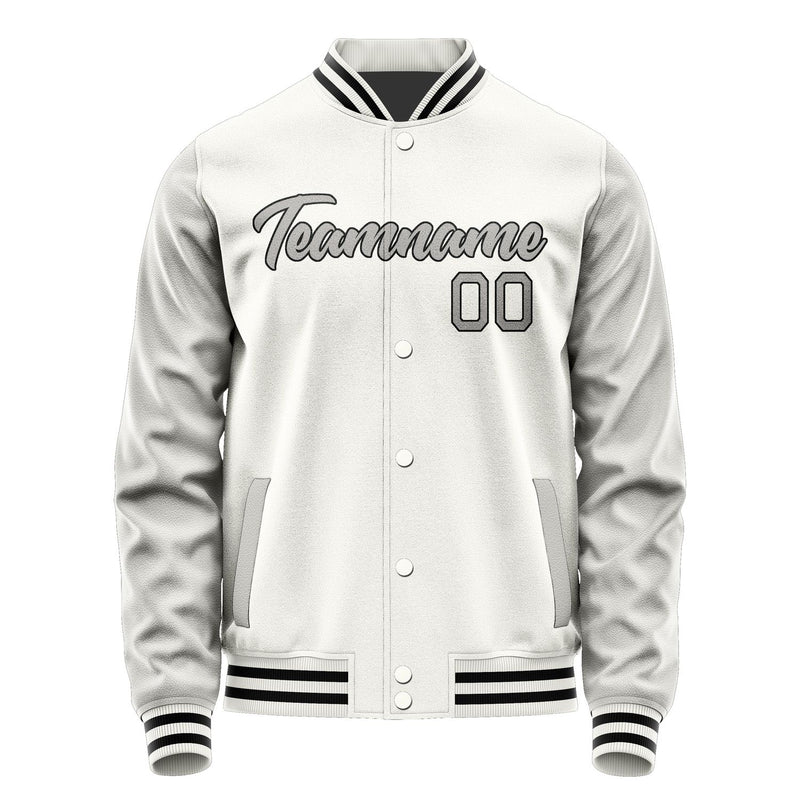 Maßgeschneidertes Weiß Grau Jacke Ja1818041817B21704