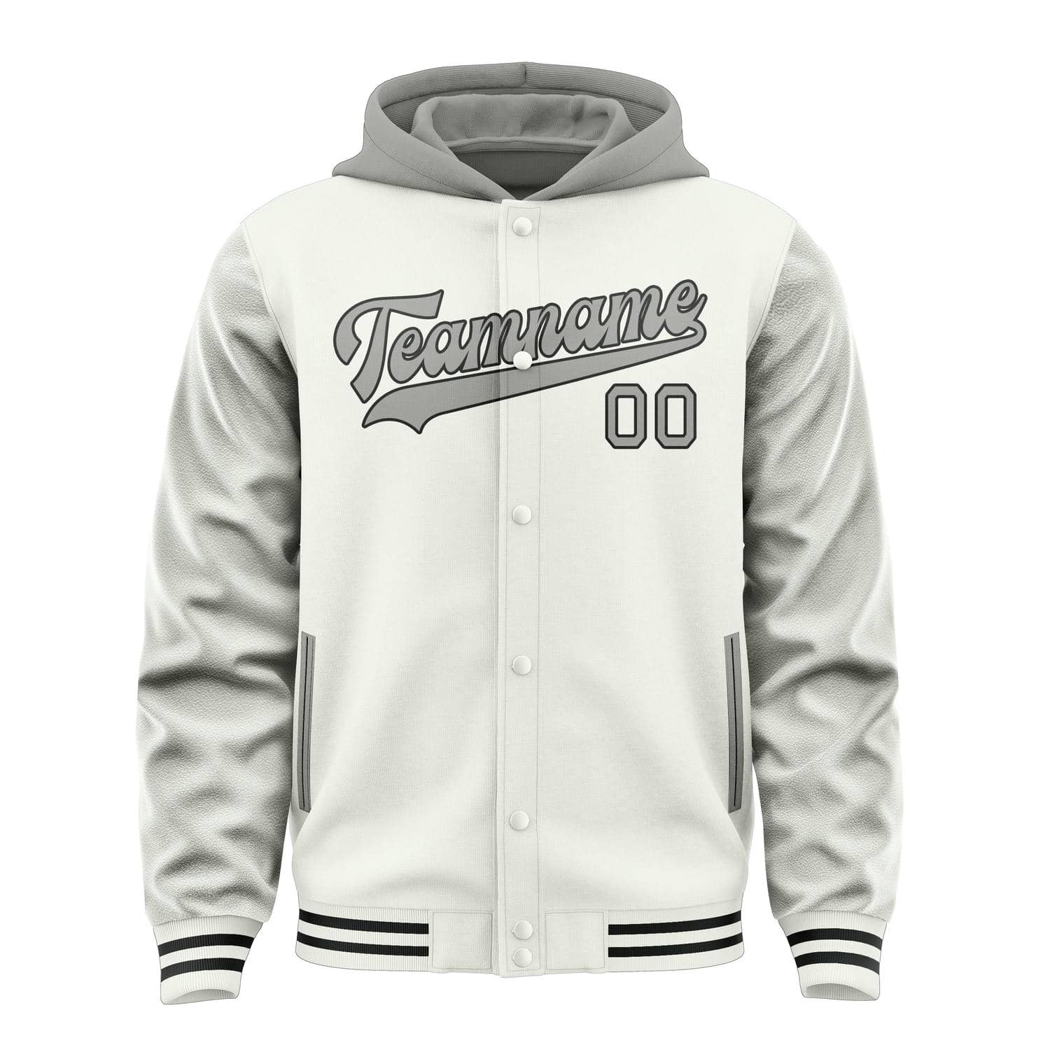 Maßgeschneidertes Weiß Grau Jacke