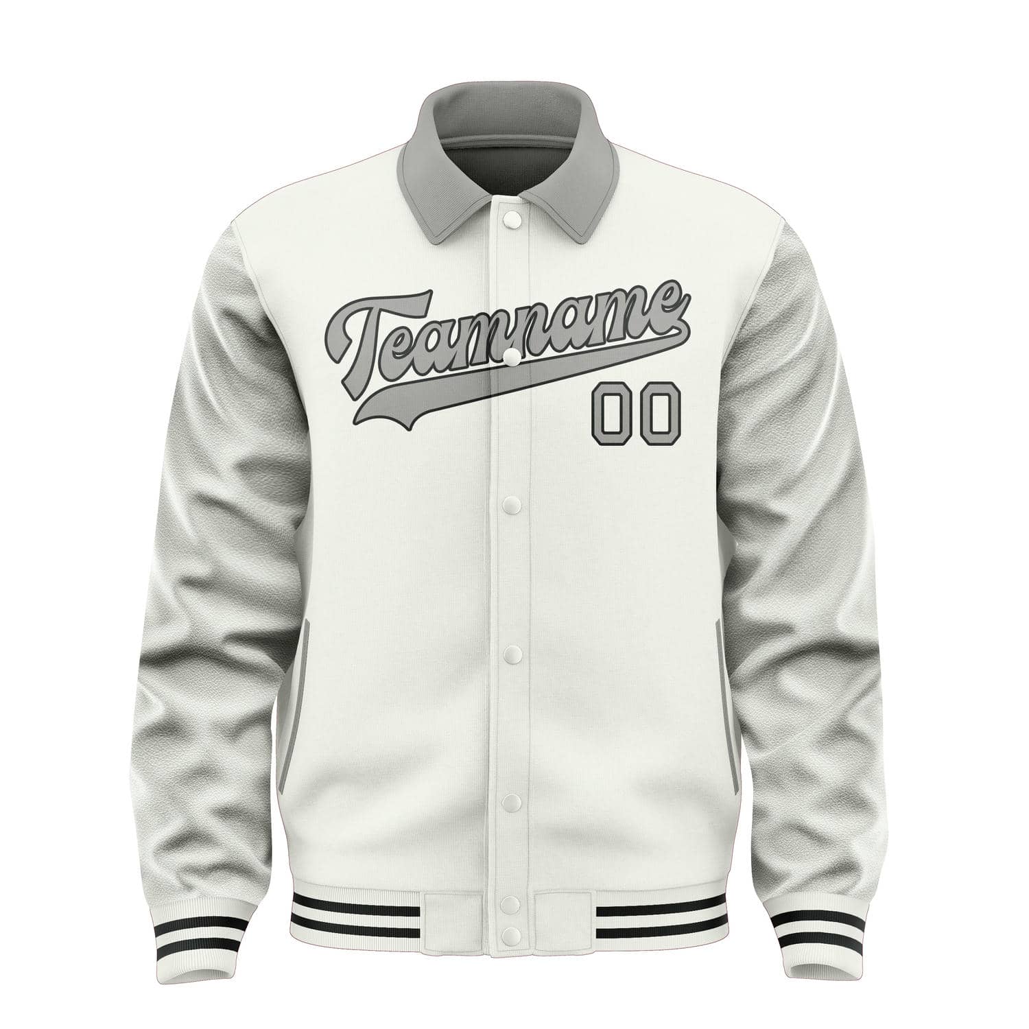 Maßgeschneidertes Weiß Grau Jacke