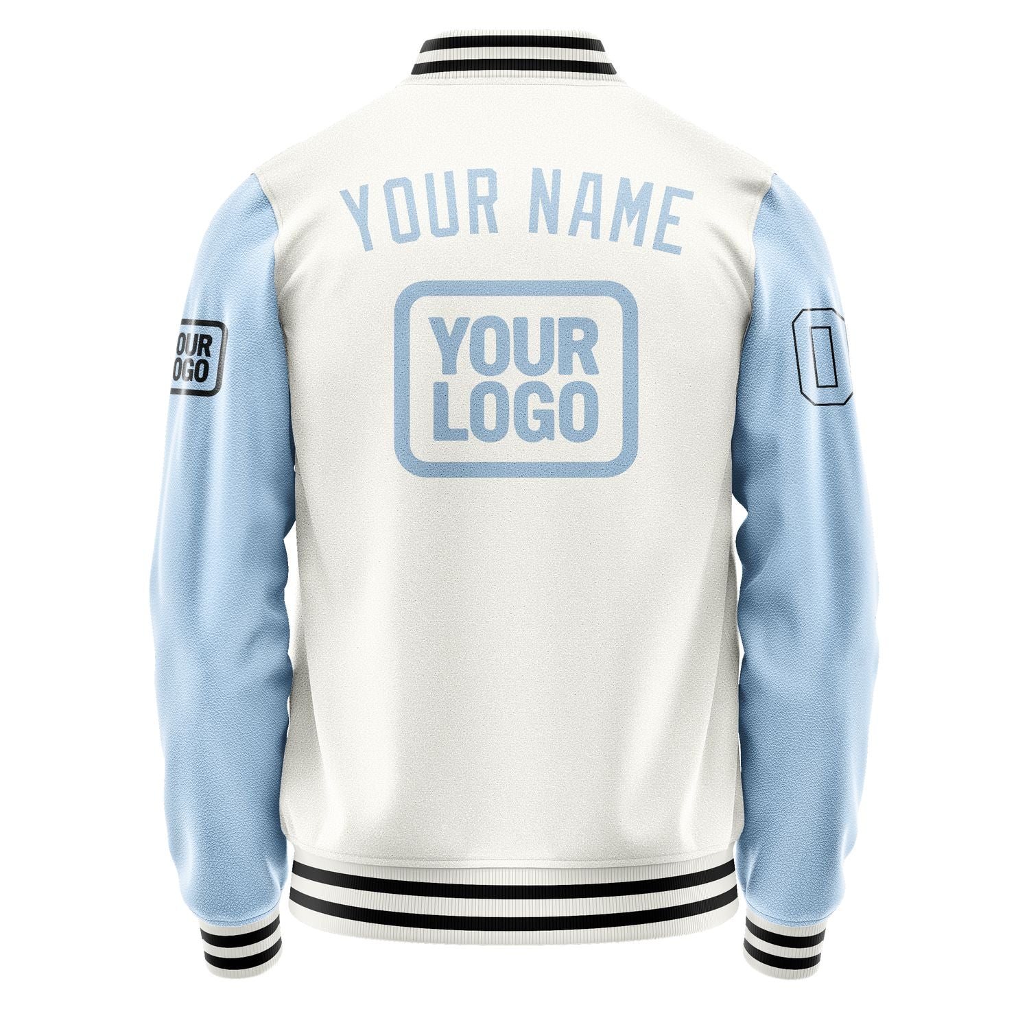Maßgeschneidertes Weiß Hellblau Jacke JA181808181717080817