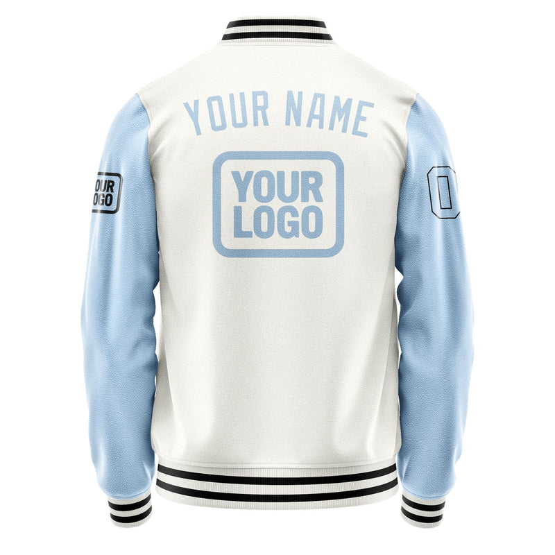 Maßgeschneidertes Weiß Hellblau Jacke JA181808181717080817