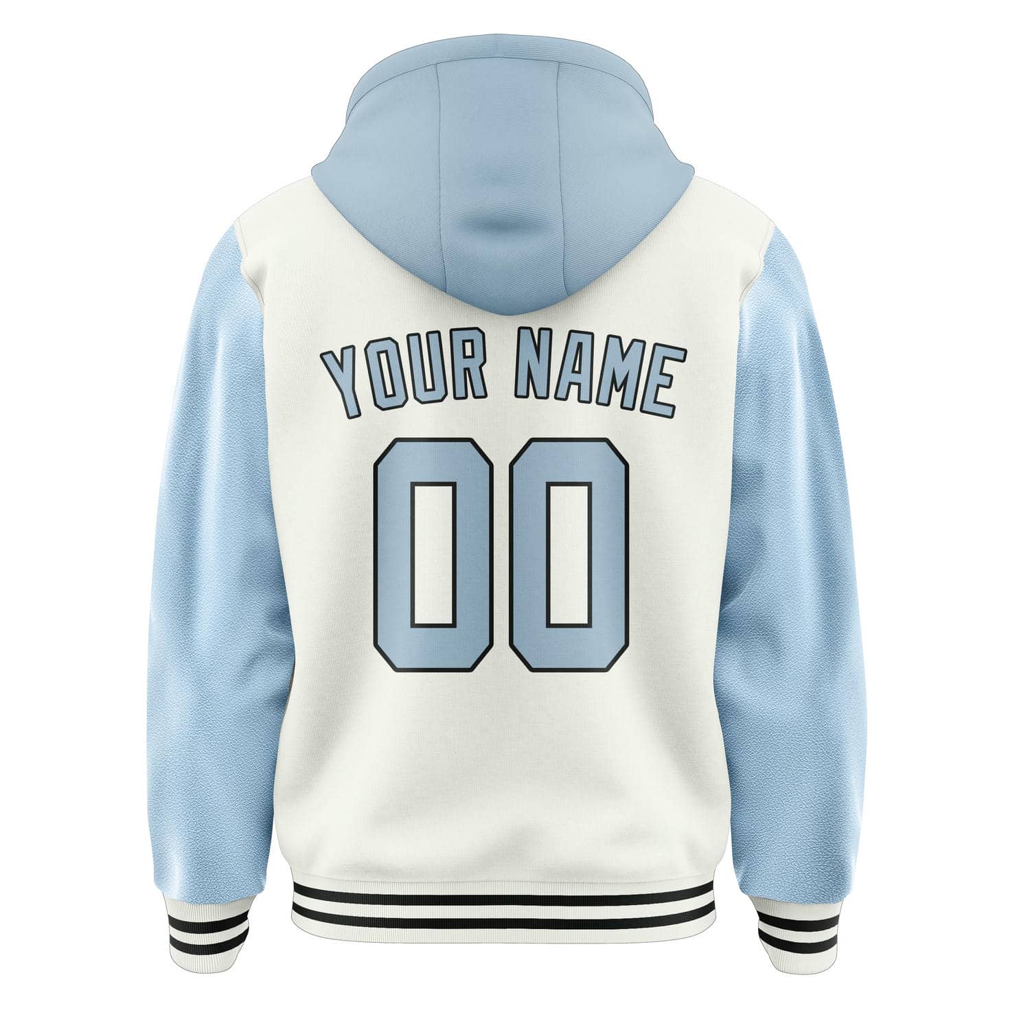 Maßgeschneidertes Weiß Hellblau Jacke
