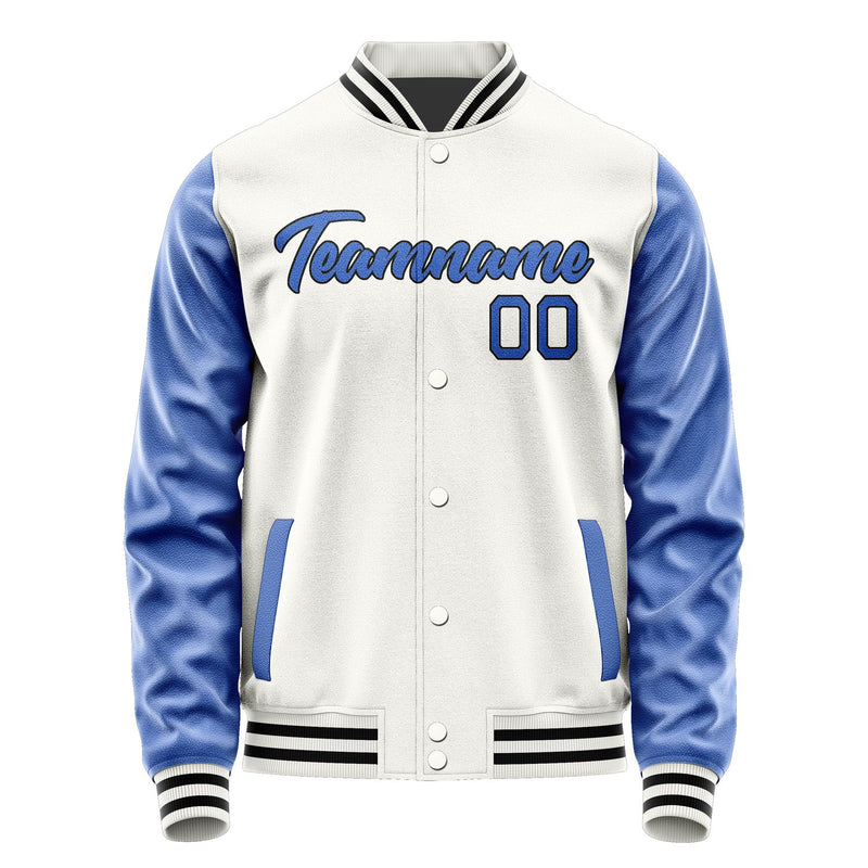 Maßgeschneidertes Weiß Himmelblau Jacke Ja1818091817B21709