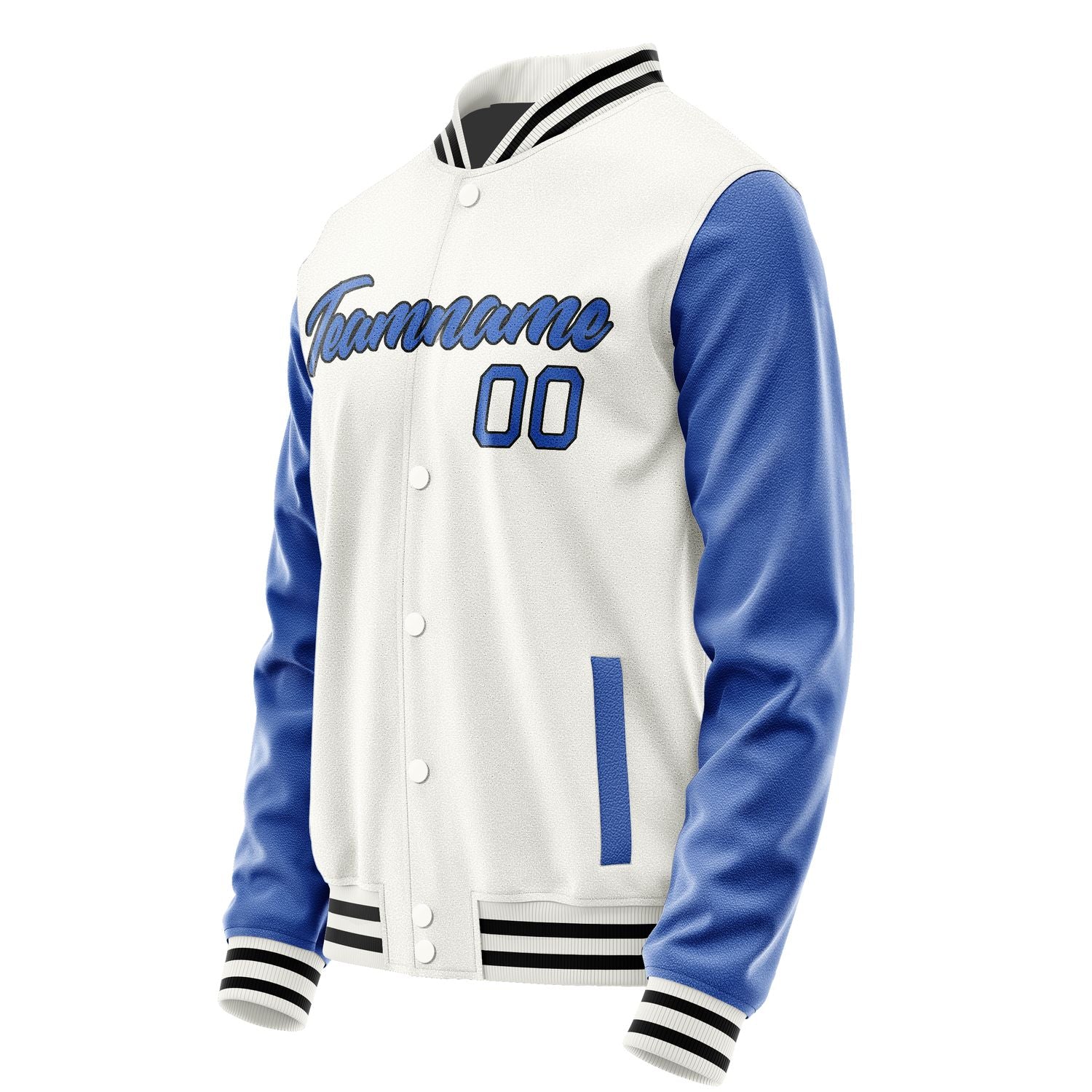 Maßgeschneidertes Weiß Himmelblau Jacke Ja1818091817B21709