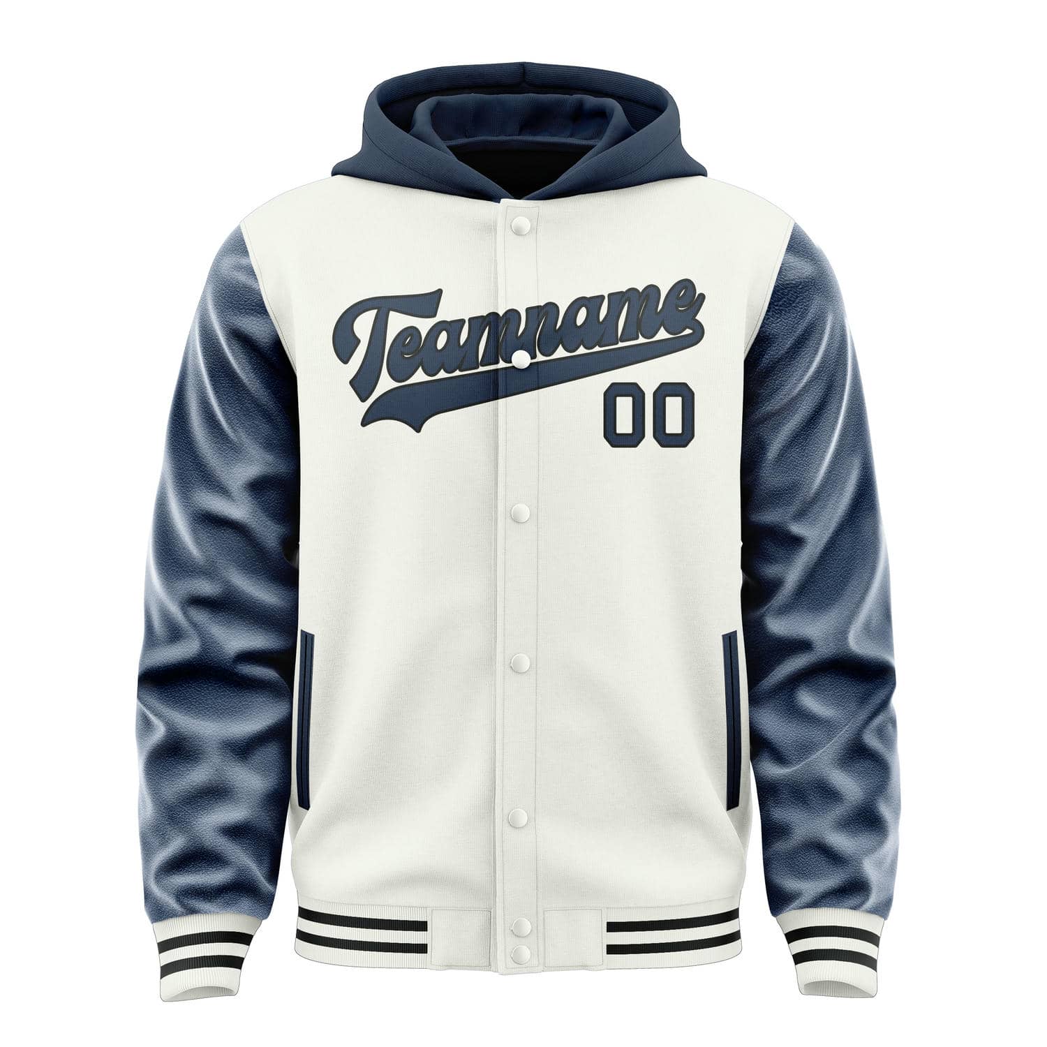 Maßgeschneidertes Weiß Marineblau Jacke