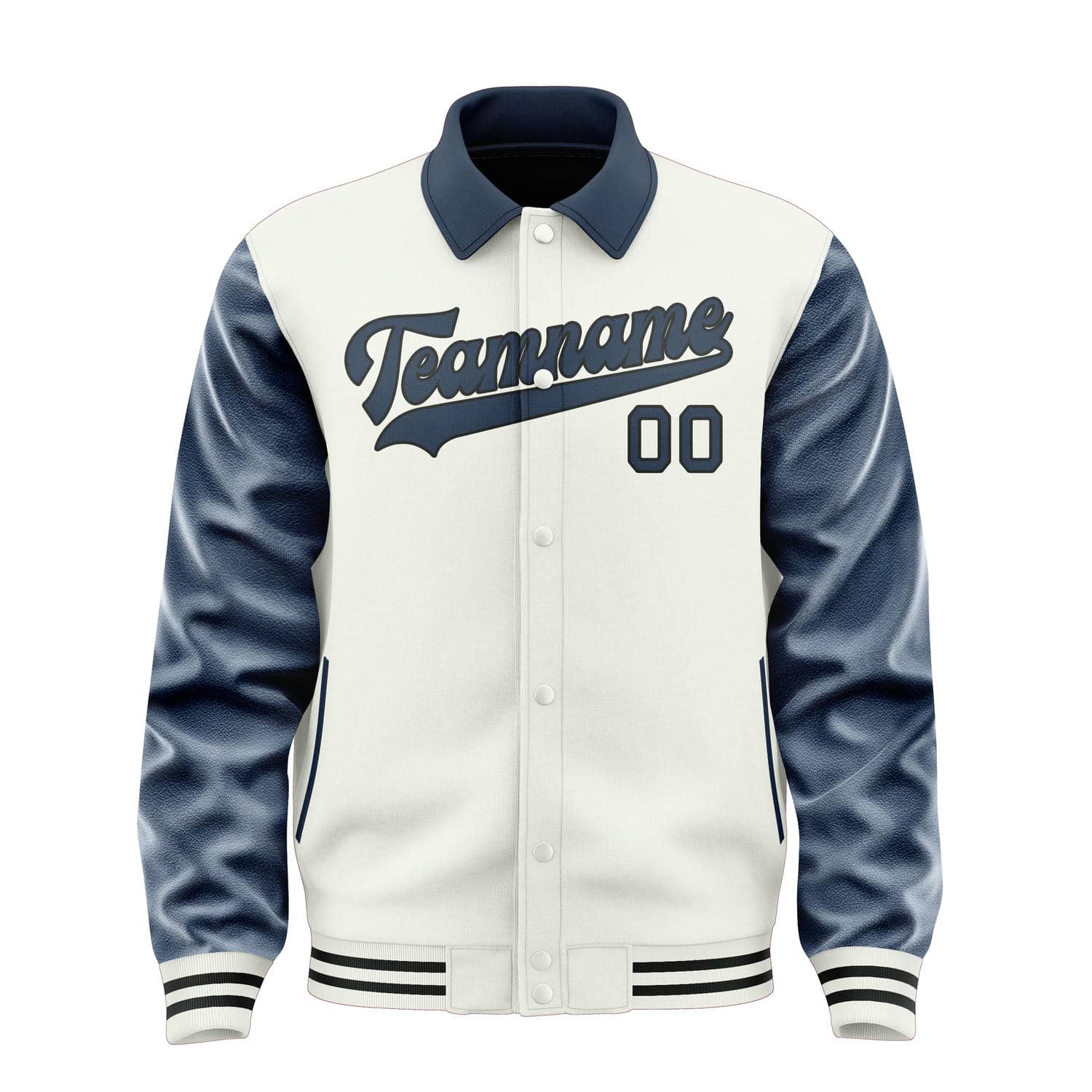 Maßgeschneidertes Weiß Marineblau Jacke