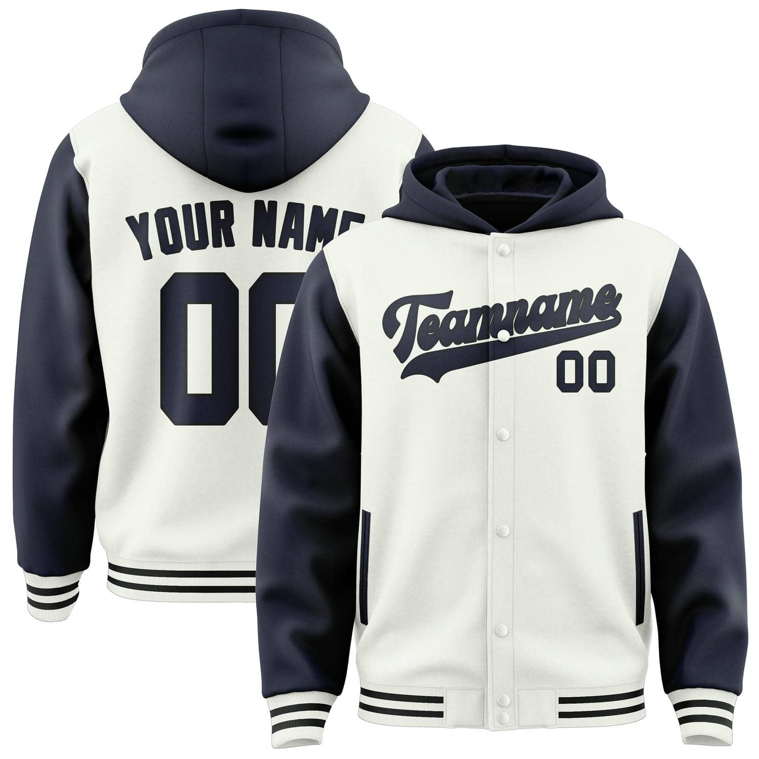 Maßgeschneidertes Weiß Stahlblau Jacke JA181811181717111117