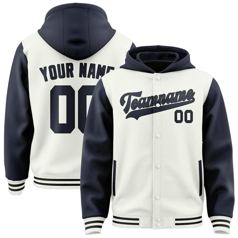 Maßgeschneidertes Weiß Stahlblau Jacke JA181811181717111117