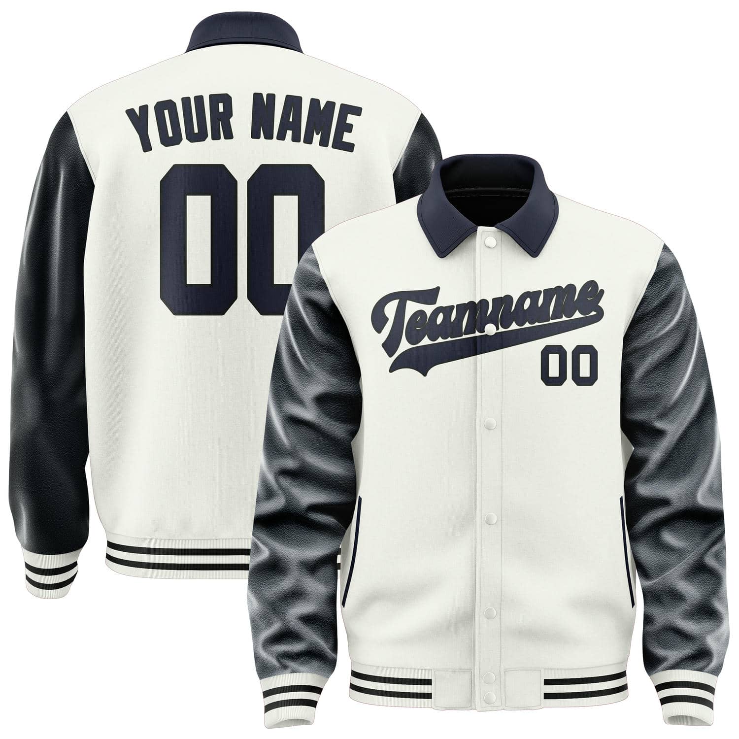 Maßgeschneidertes Weiß Stahlblau Jacke JA181811181717111117
