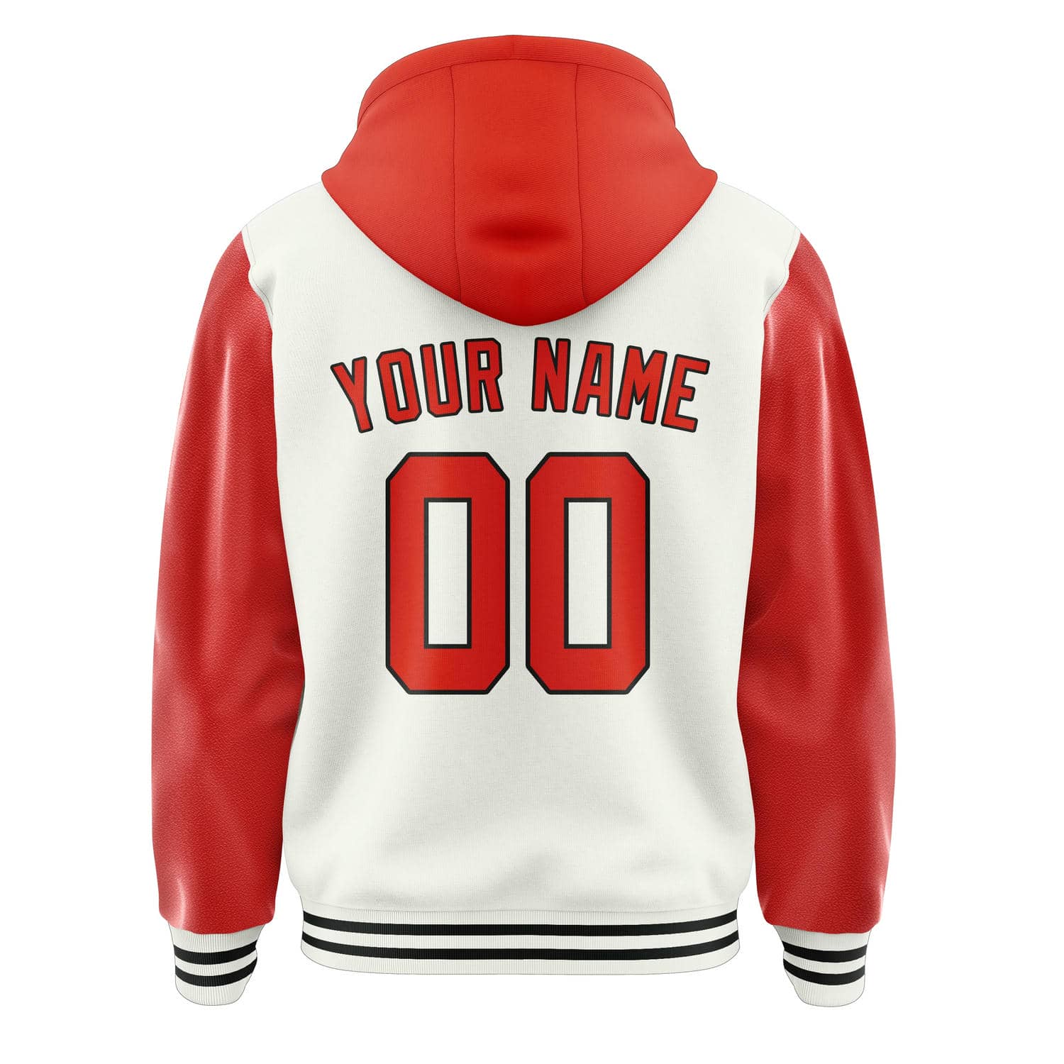 Maßgeschneidertes Weiß Orangerot Jacke
