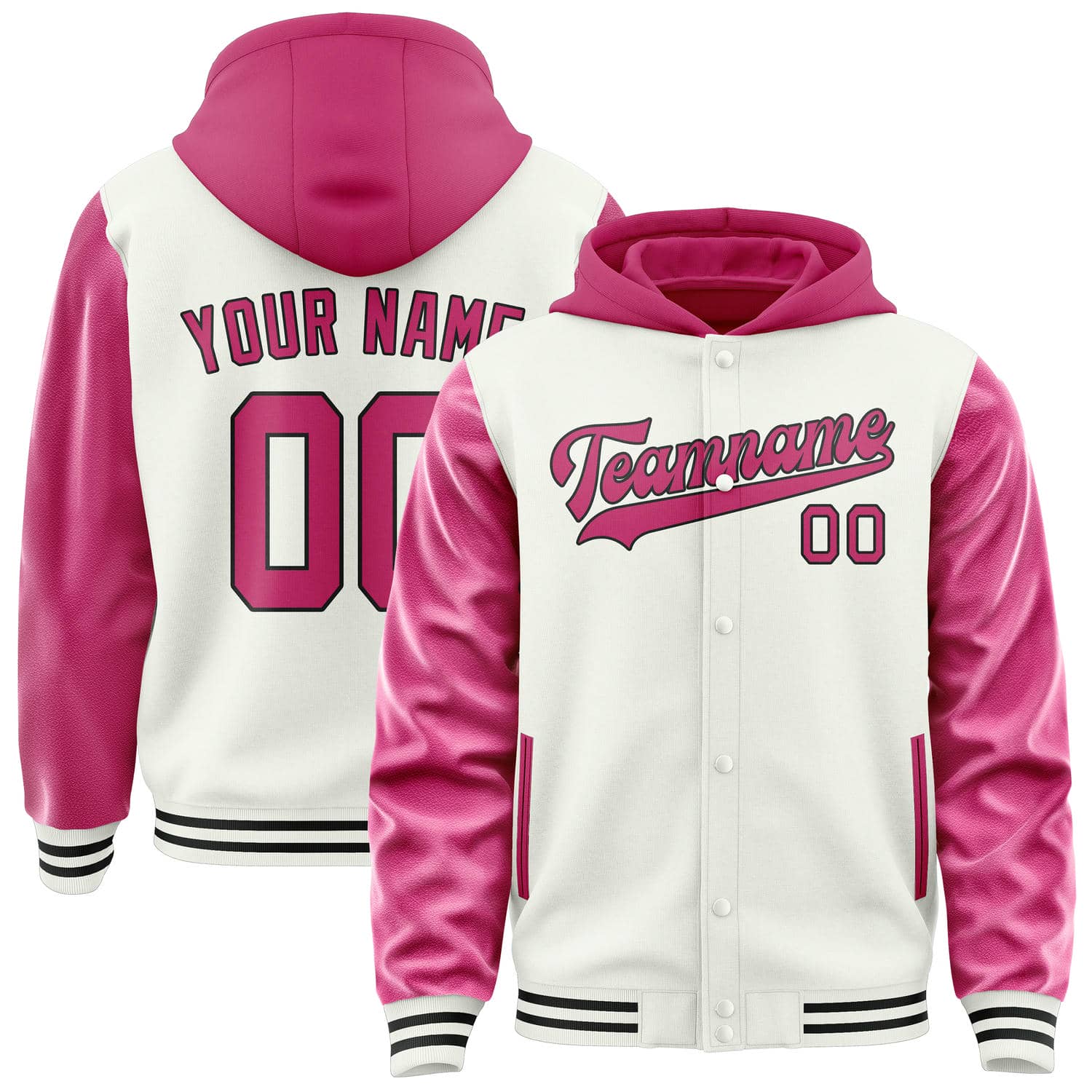 Maßgeschneidertes Weiß Rosarot Jacke JA181813181717131317