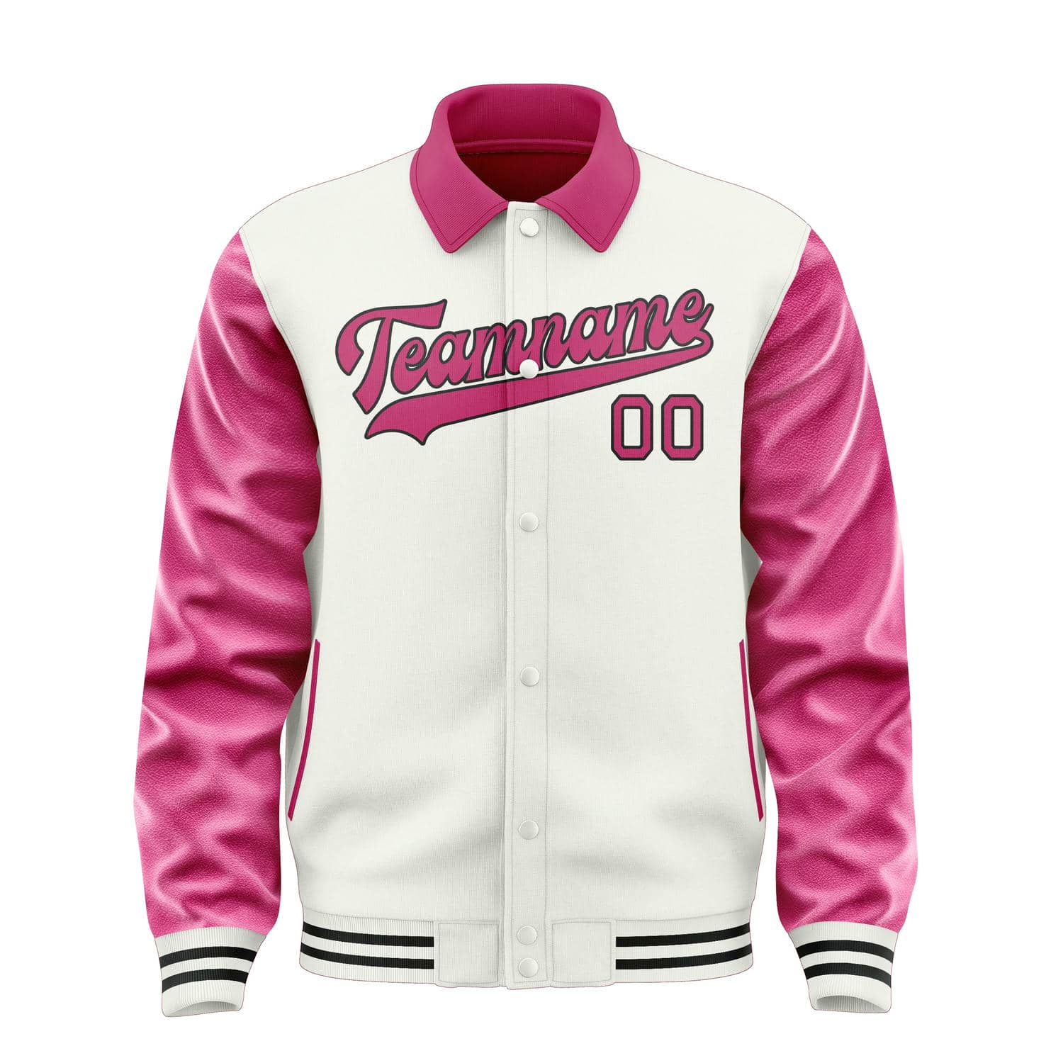 Maßgeschneidertes Weiß Rosarot Jacke