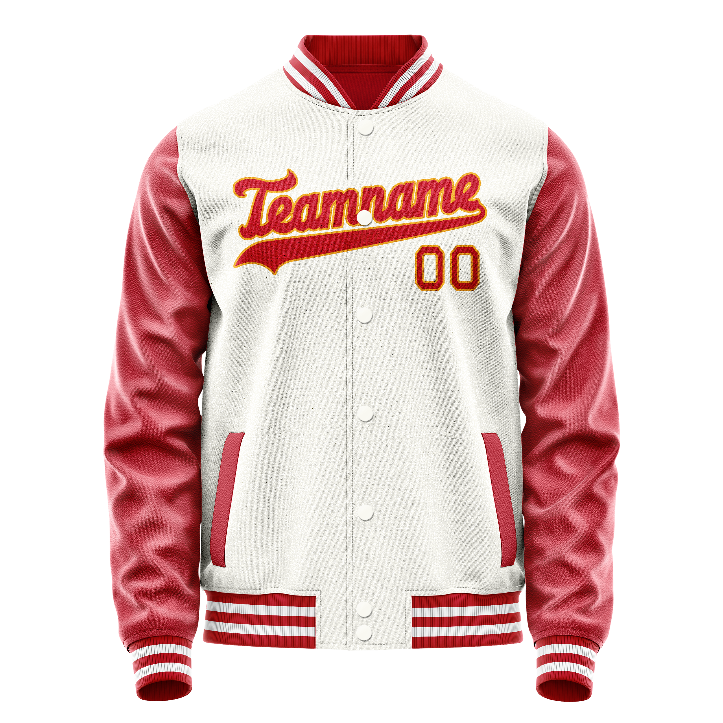 Maßgeschneidertes Weiß Rot Jacke