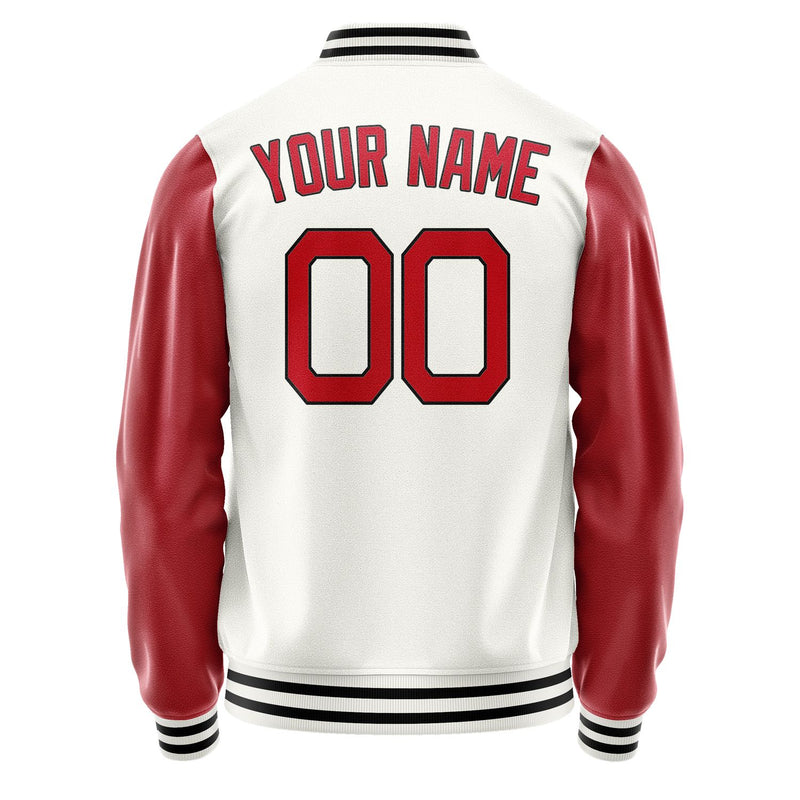 Maßgeschneidertes Weiß Rot Jacke Ja1818141817B21714
