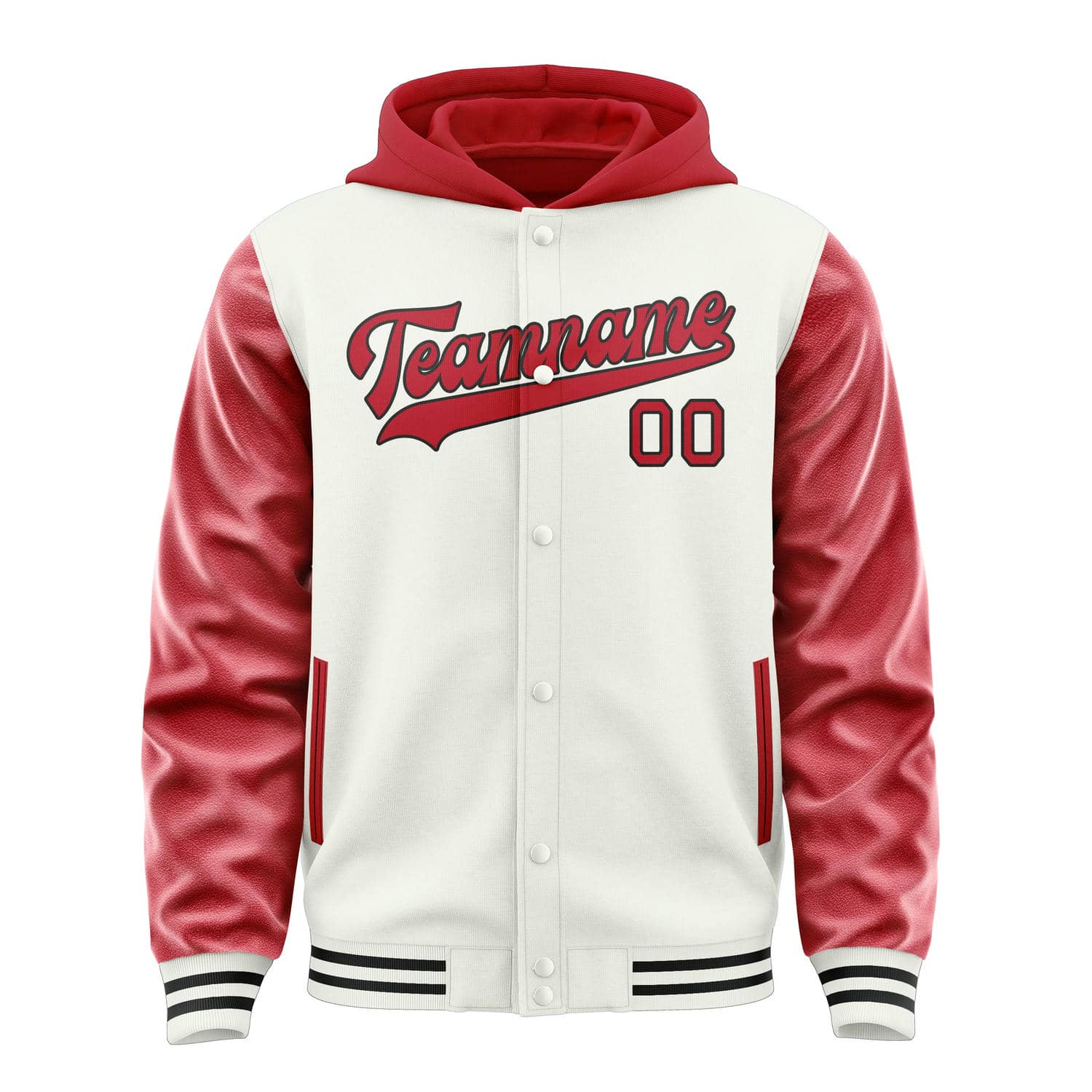 Maßgeschneidertes Weiß Rot Jacke