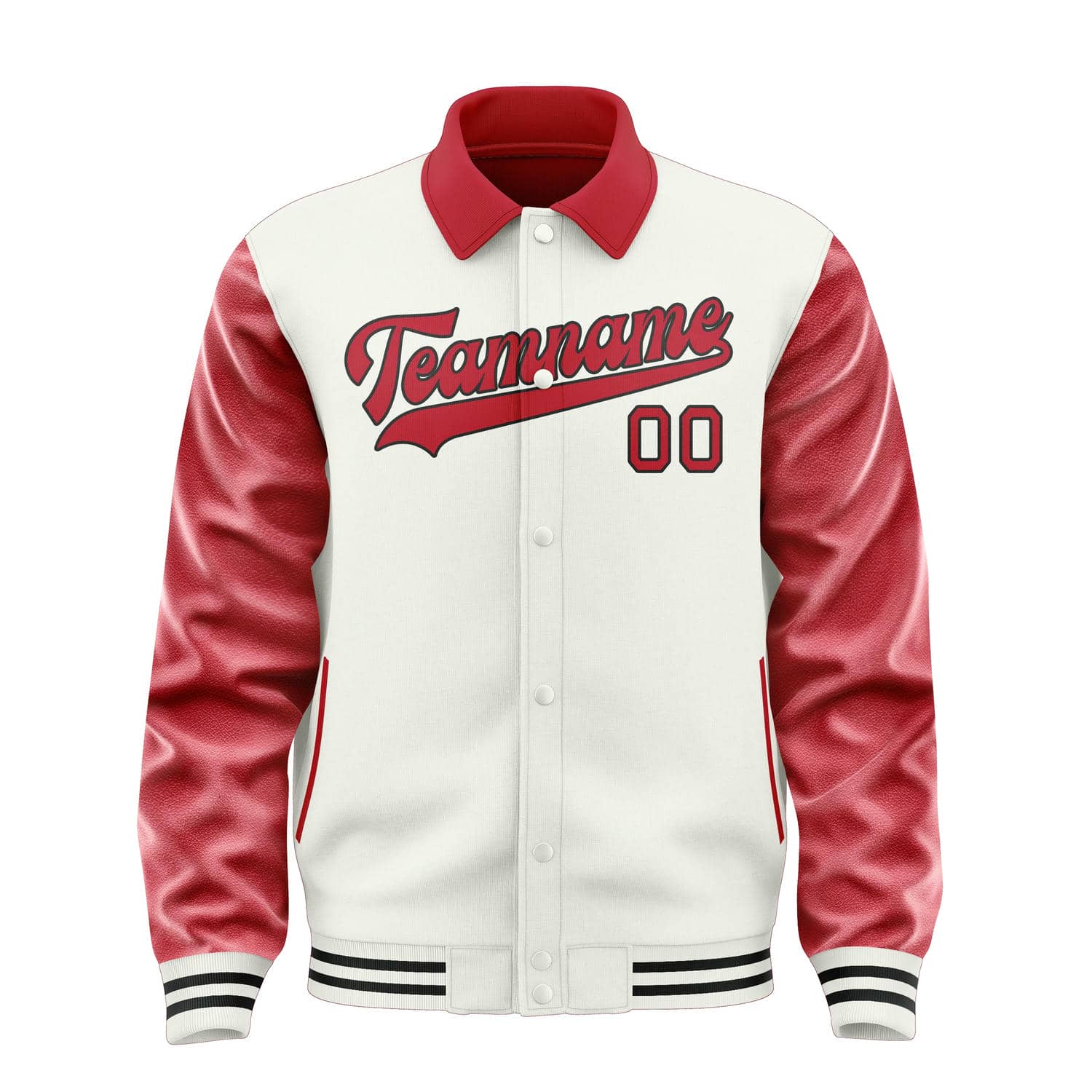Maßgeschneidertes Weiß Rot Jacke