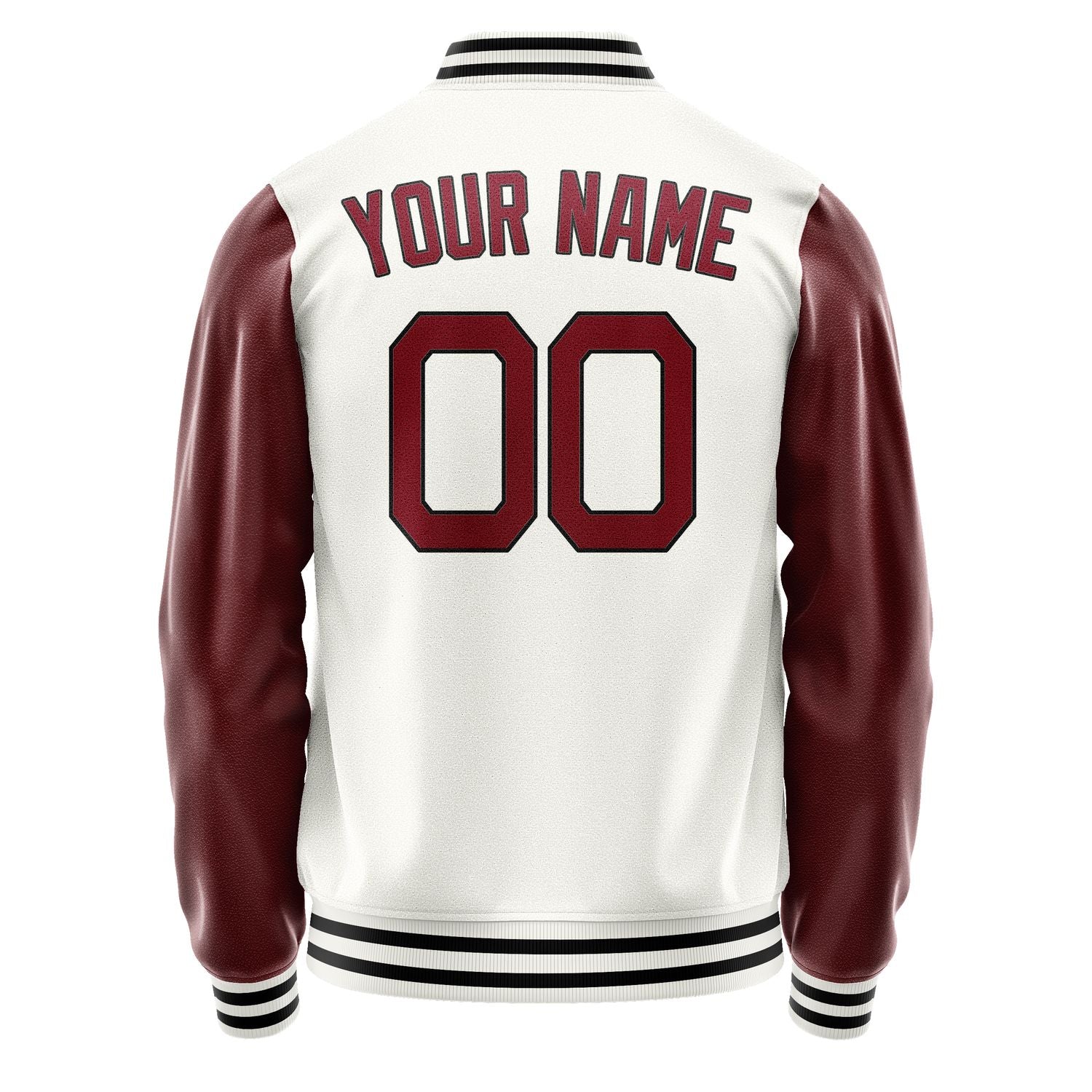 Maßgeschneidertes Weiß Karmesinrot Jacke Ja1818151817B21715