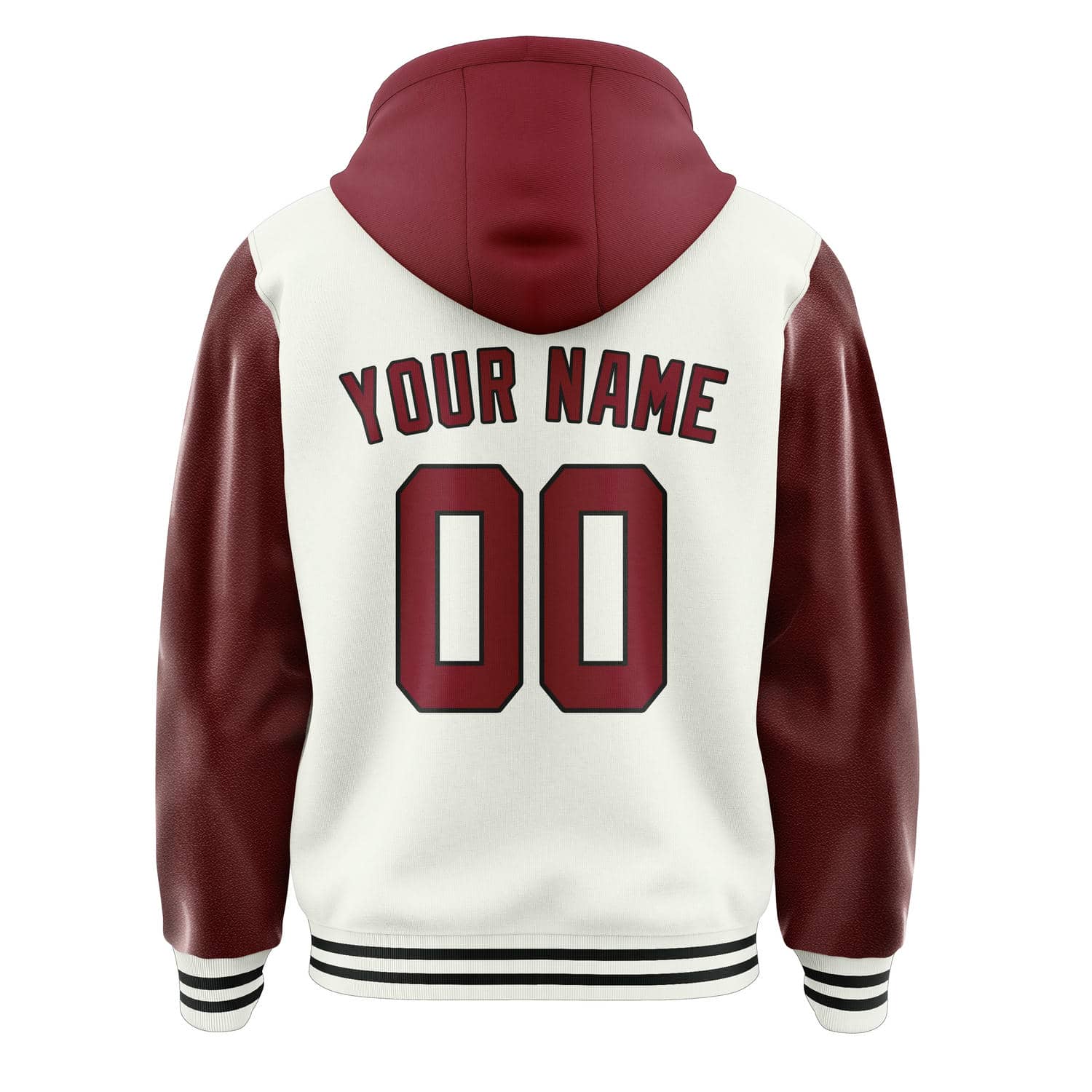 Maßgeschneidertes Weiß Karmesinrot Jacke