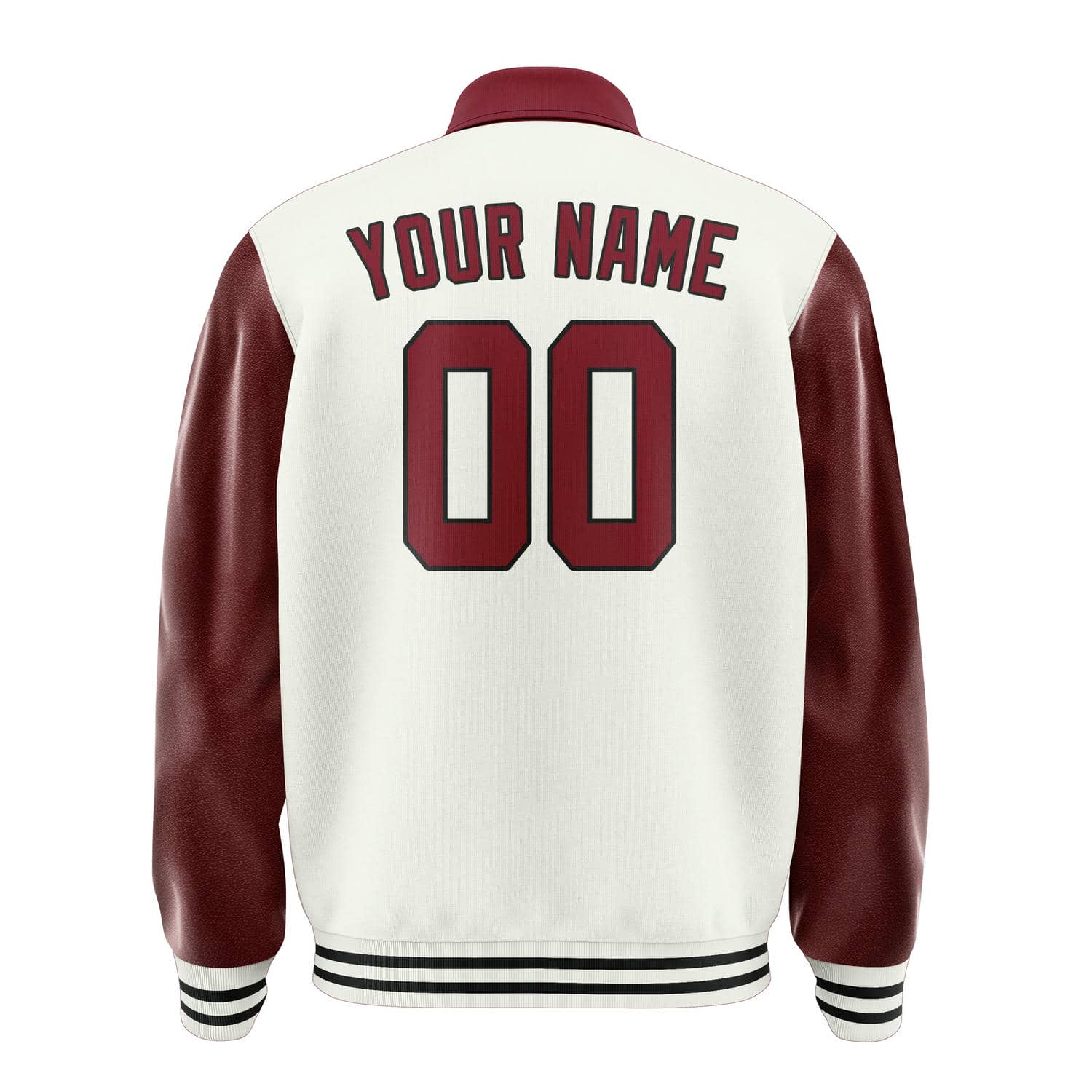Maßgeschneidertes Weiß Karmesinrot Jacke