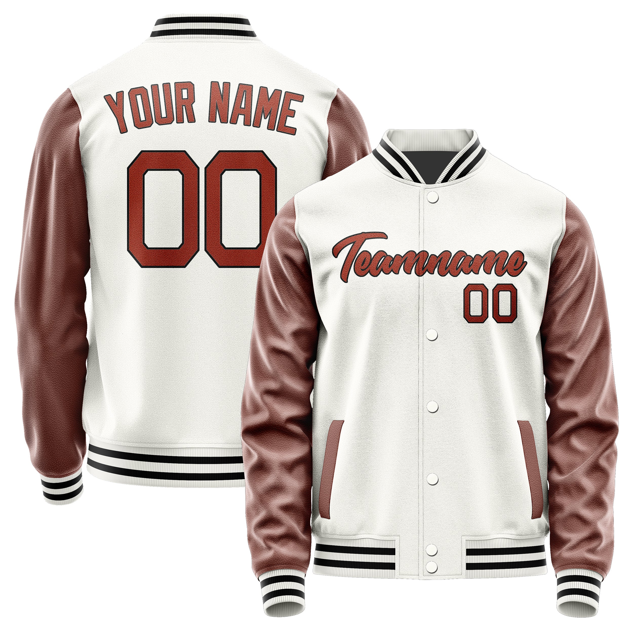 Maßgeschneidertes Weiß Korallenrot Jacke Ja1818161817B21716