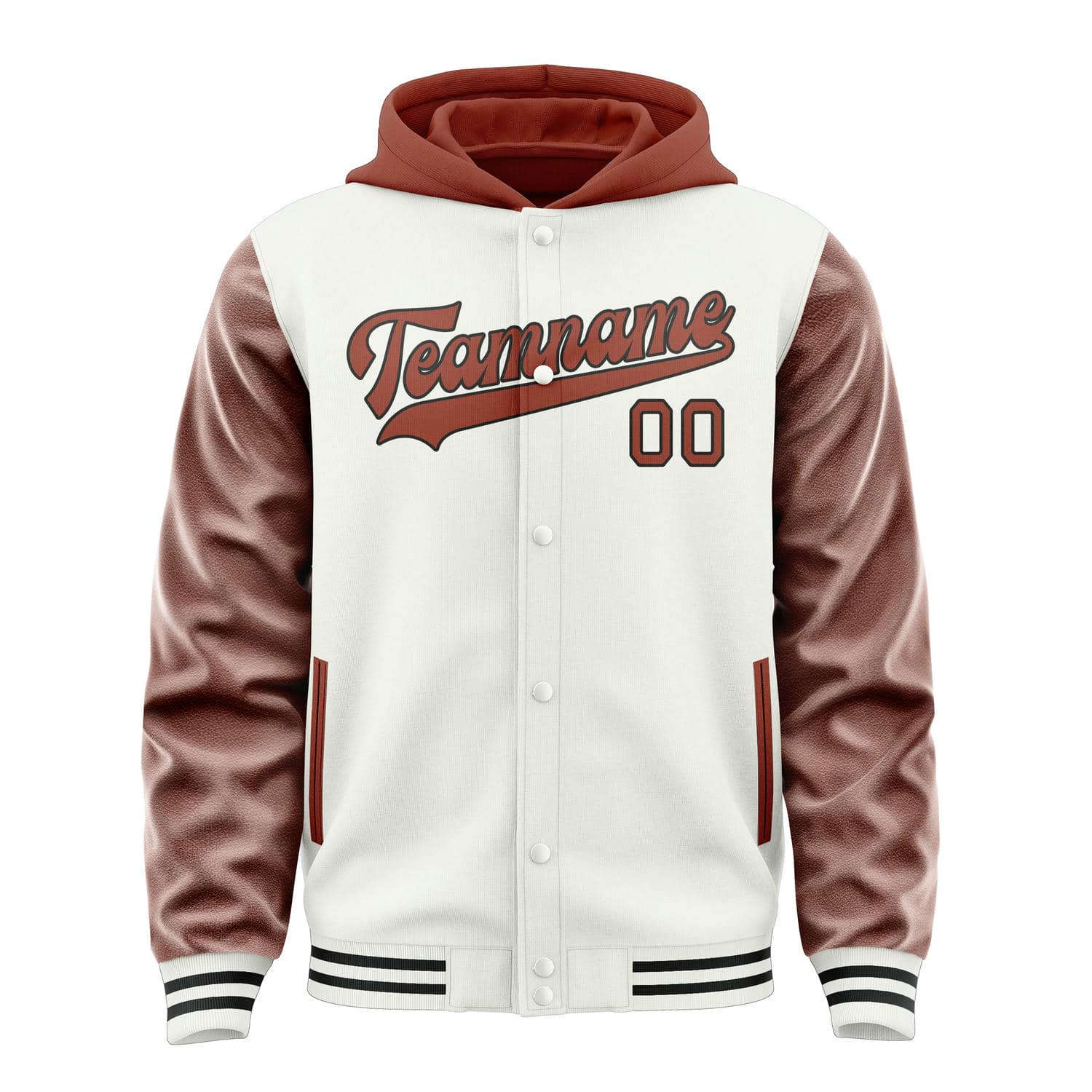 Maßgeschneidertes Weiß Korallenrot Jacke