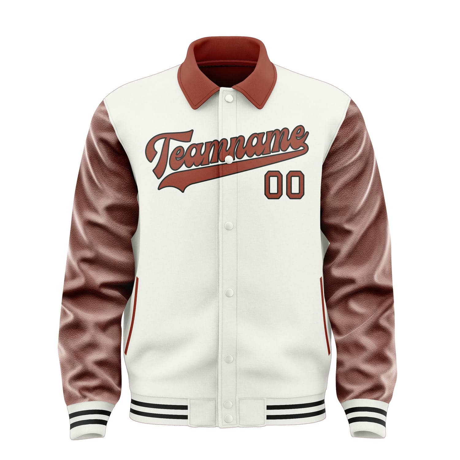 Maßgeschneidertes Weiß Korallenrot Jacke