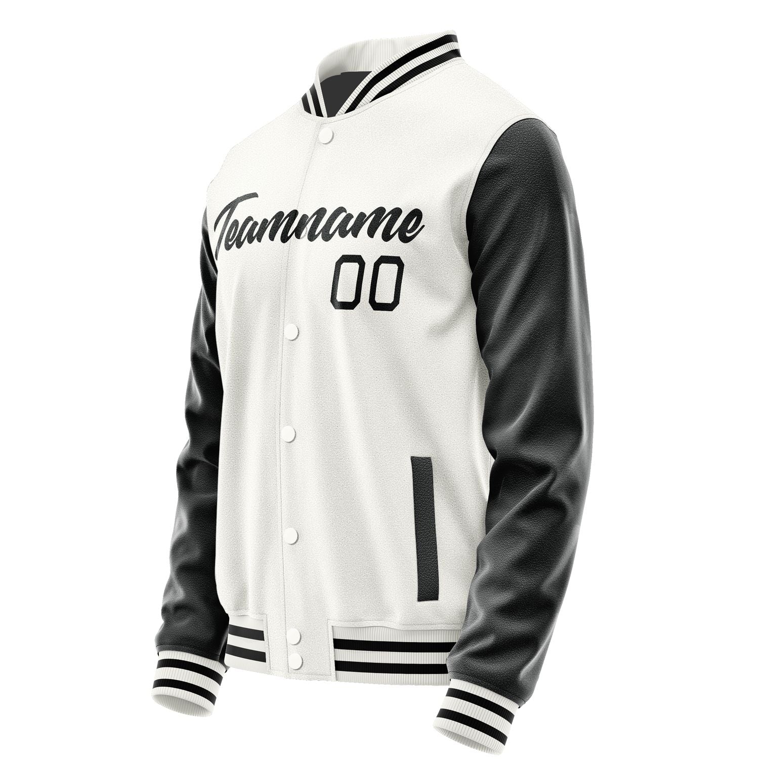 Maßgeschneidertes Weiß Schwarz Jacke Ja1818171817B21717