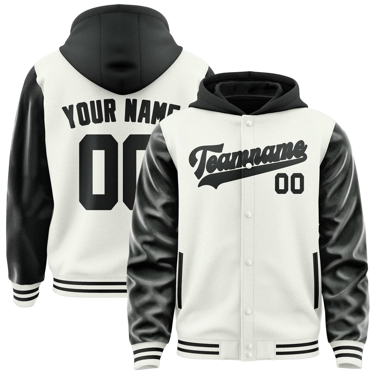 Maßgeschneidertes Weiß Schwarz Jacke JA181817181717171717