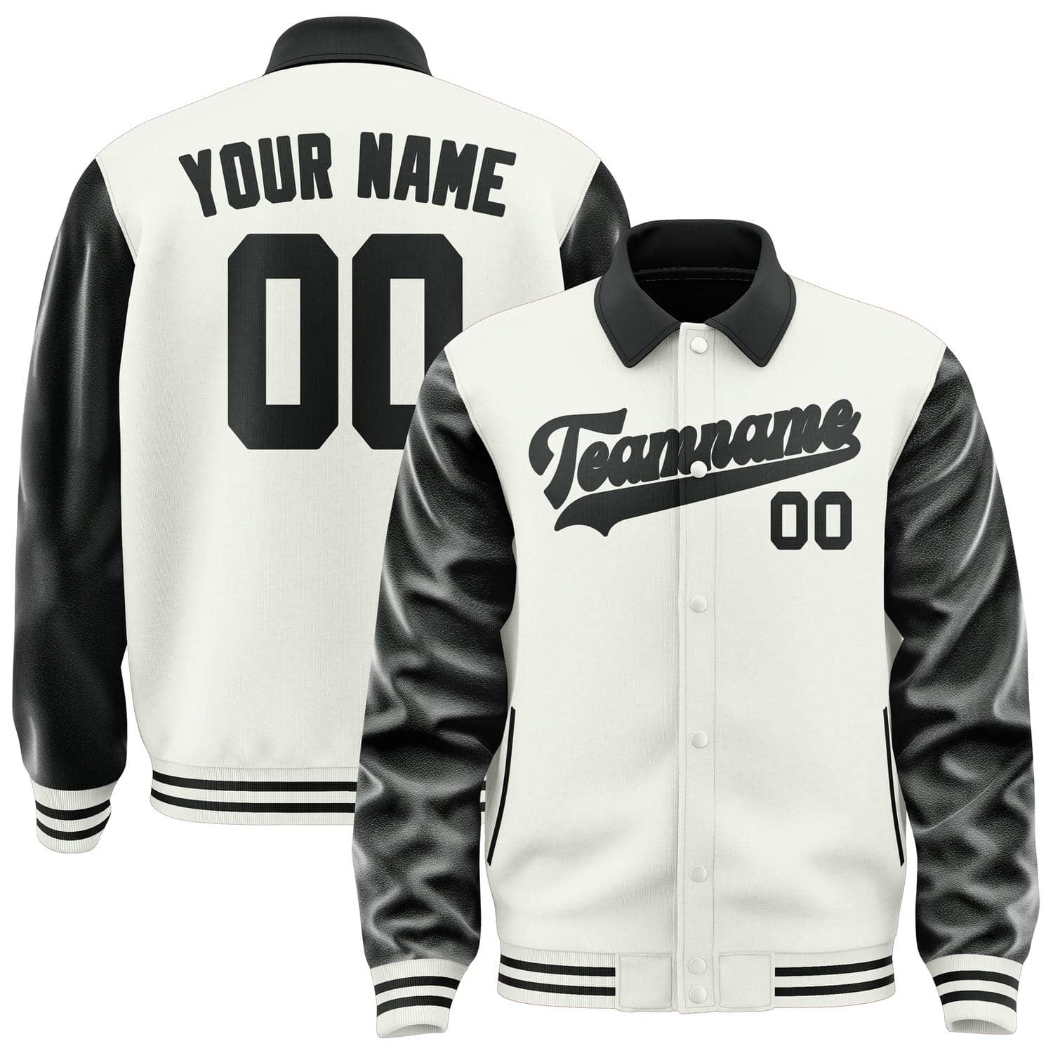 Maßgeschneidertes Weiß Schwarz Jacke JA181817181717171717