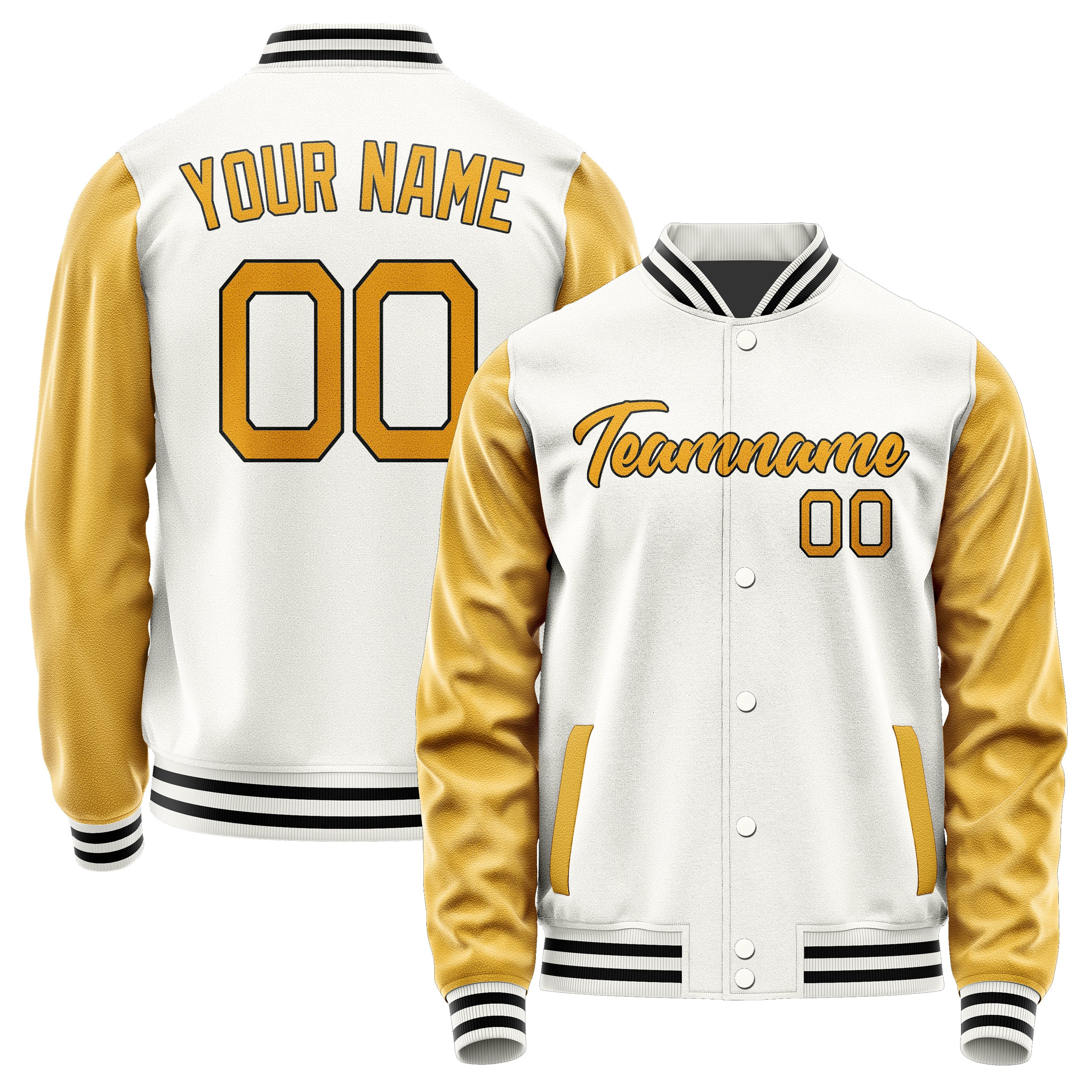 Maßgeschneidertes Weiß Gelb Jacke Ja1818191817B21719