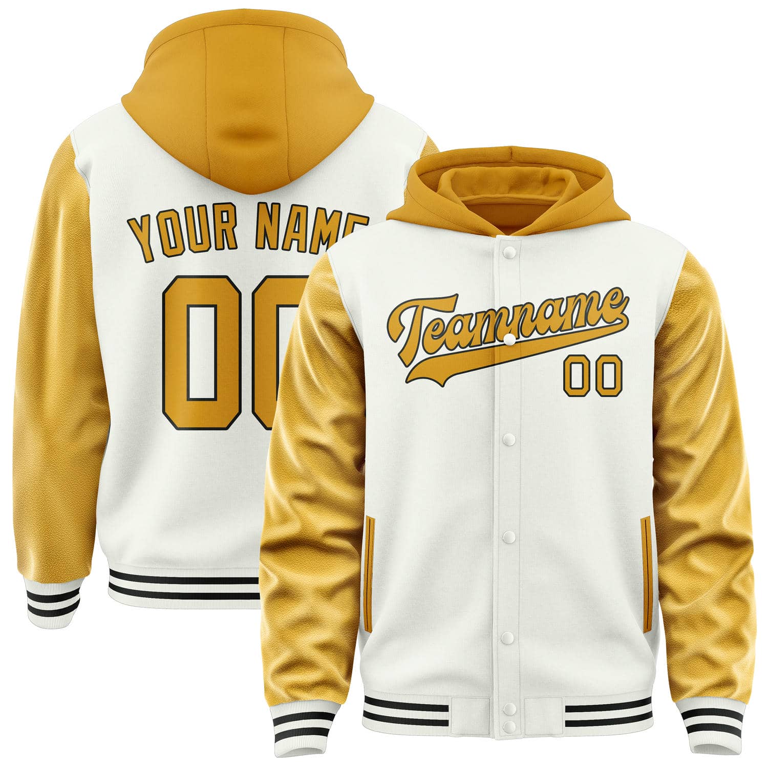 Maßgeschneidertes Weiß Gelb Jacke JA181819181717191917