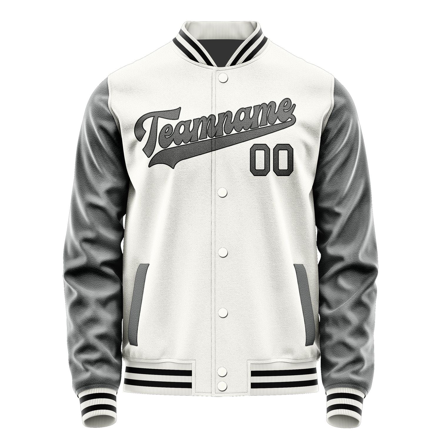 Maßgeschneidertes Weiß Dunkelgrau Jacke JA1818201817B31720