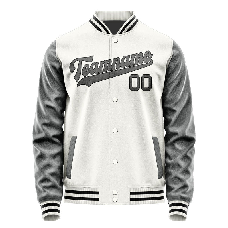 Maßgeschneidertes Weiß Dunkelgrau Jacke JA1818201817B31720