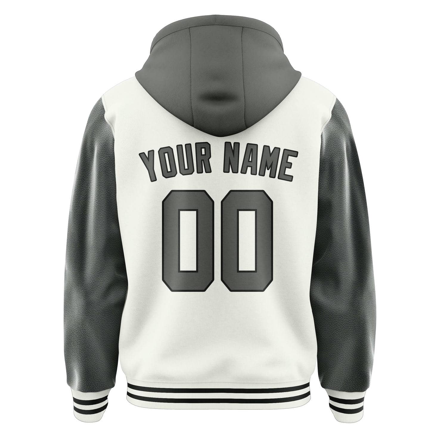 Maßgeschneidertes Weiß Dunkelgrau Jacke