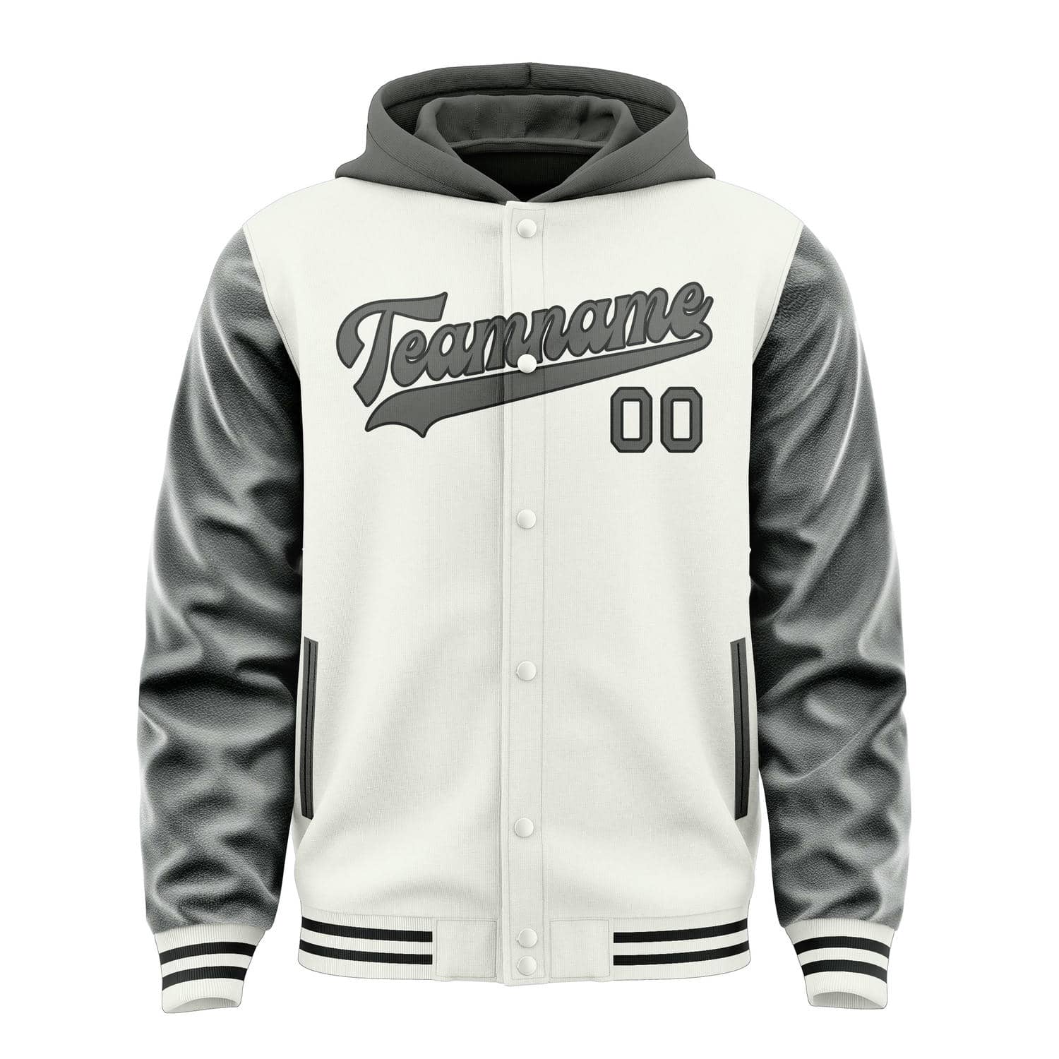 Maßgeschneidertes Weiß Dunkelgrau Jacke