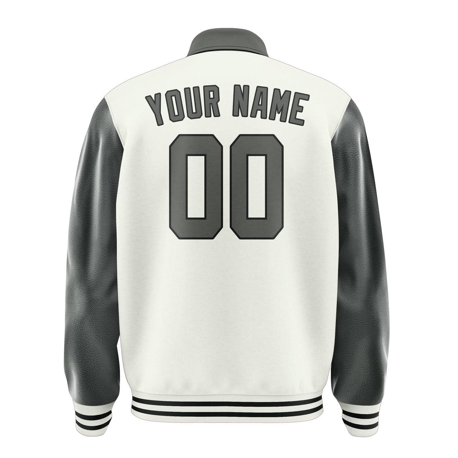 Maßgeschneidertes Weiß Dunkelgrau Jacke